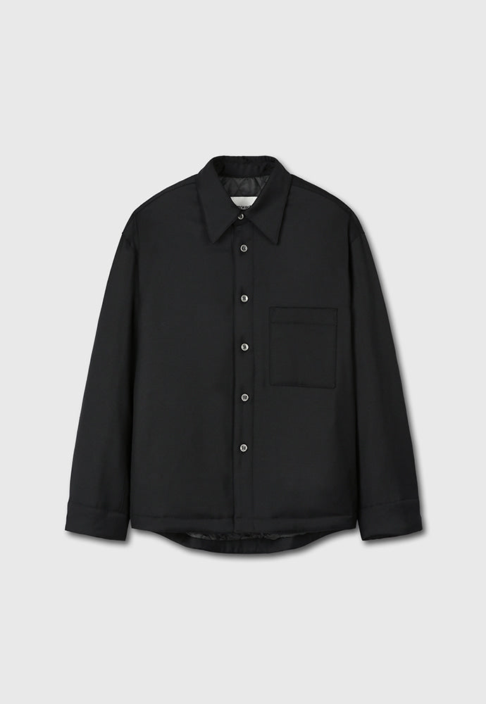 Tonywack - Hard Twist Wool Padded Shirt Jacket (Black) product image 7 | TRAB K-Fashion Australia
