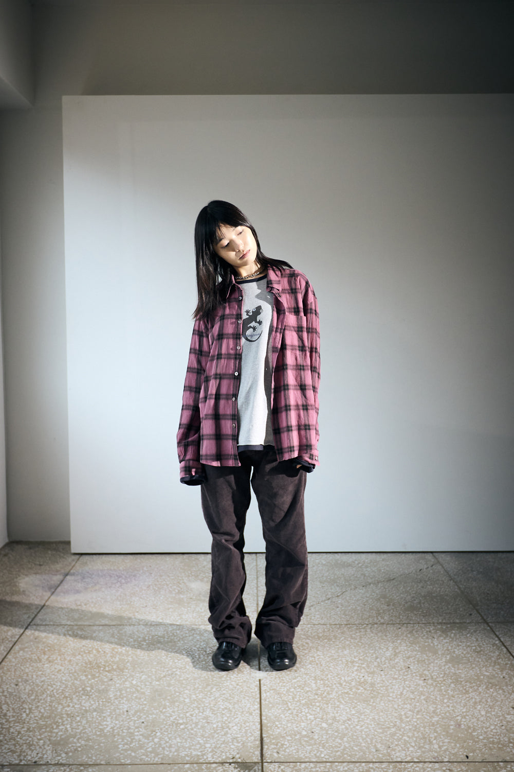 Hatchingroom - Classic Shirt Over Dyed Check (Pink) product image 11 | TRAB K-Fashion Australia