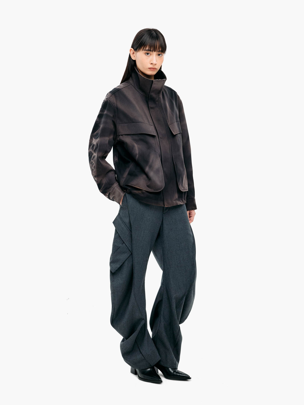 Jiyong Kim - Sun-Bleached Work Jacket (Black) product image 5 | TRAB K-Fashion Australia