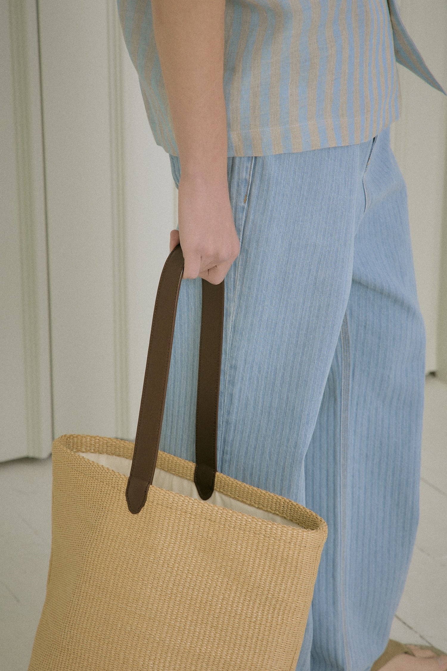 Stu - Embo Stripe Denim Pants Light (Blue) product image 10 | TRAB K-Fashion Australia