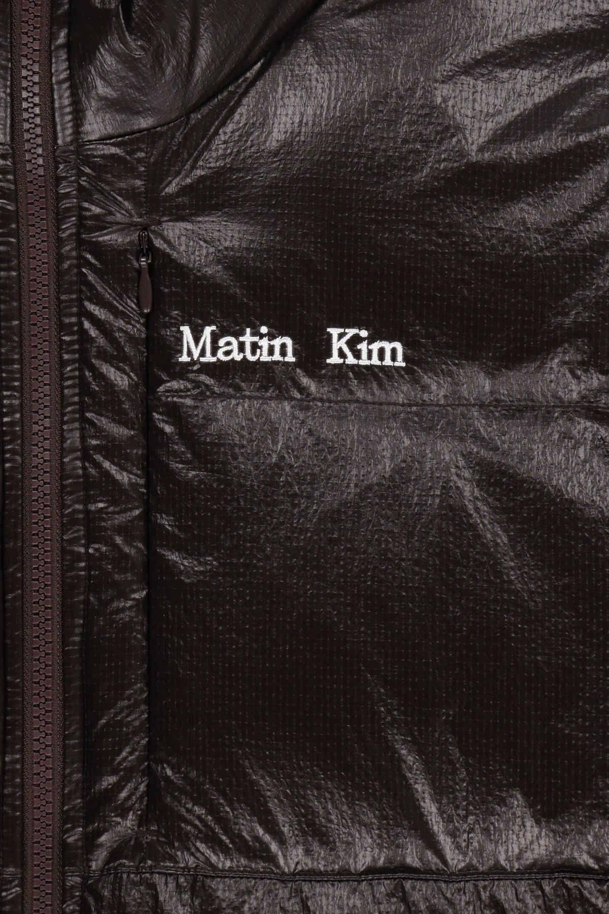 Matin Kim - Small Logo Volume Down Jumper (Dark Brown) product image 5 | TRAB K-Fashion Australia