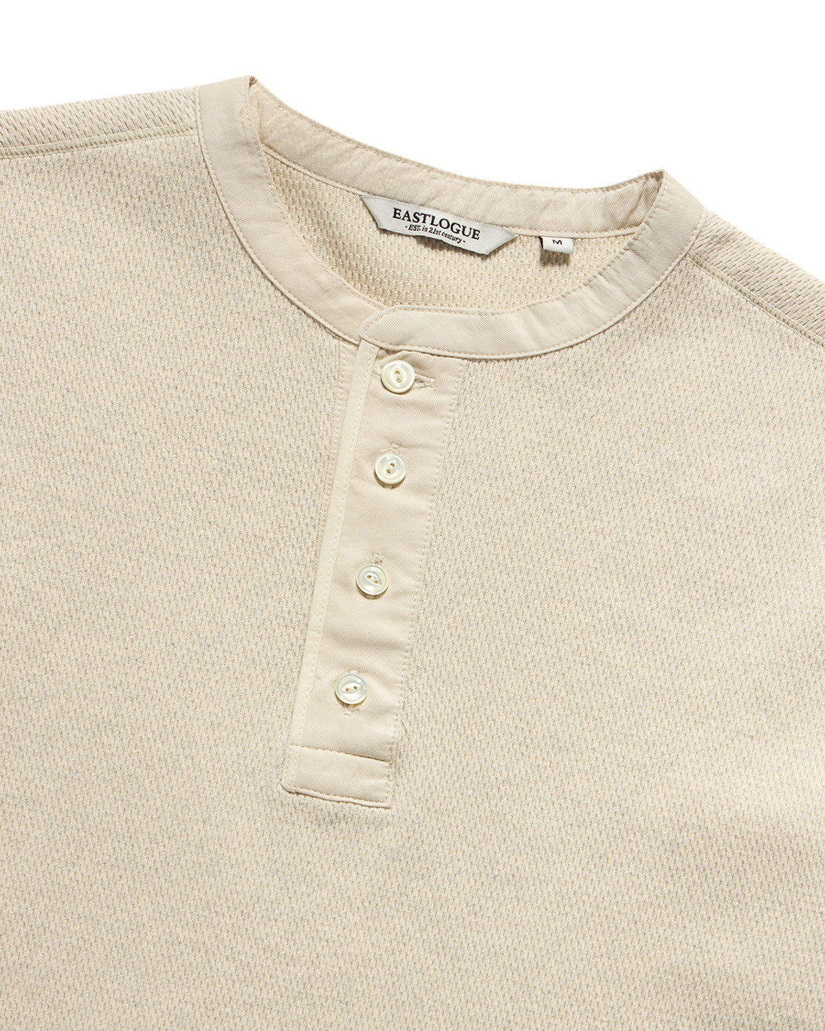 Eastlogue - Anchor Line Henley Neck T-shirts (Oatmeal) product image 7 | TRAB K-Fashion Australia