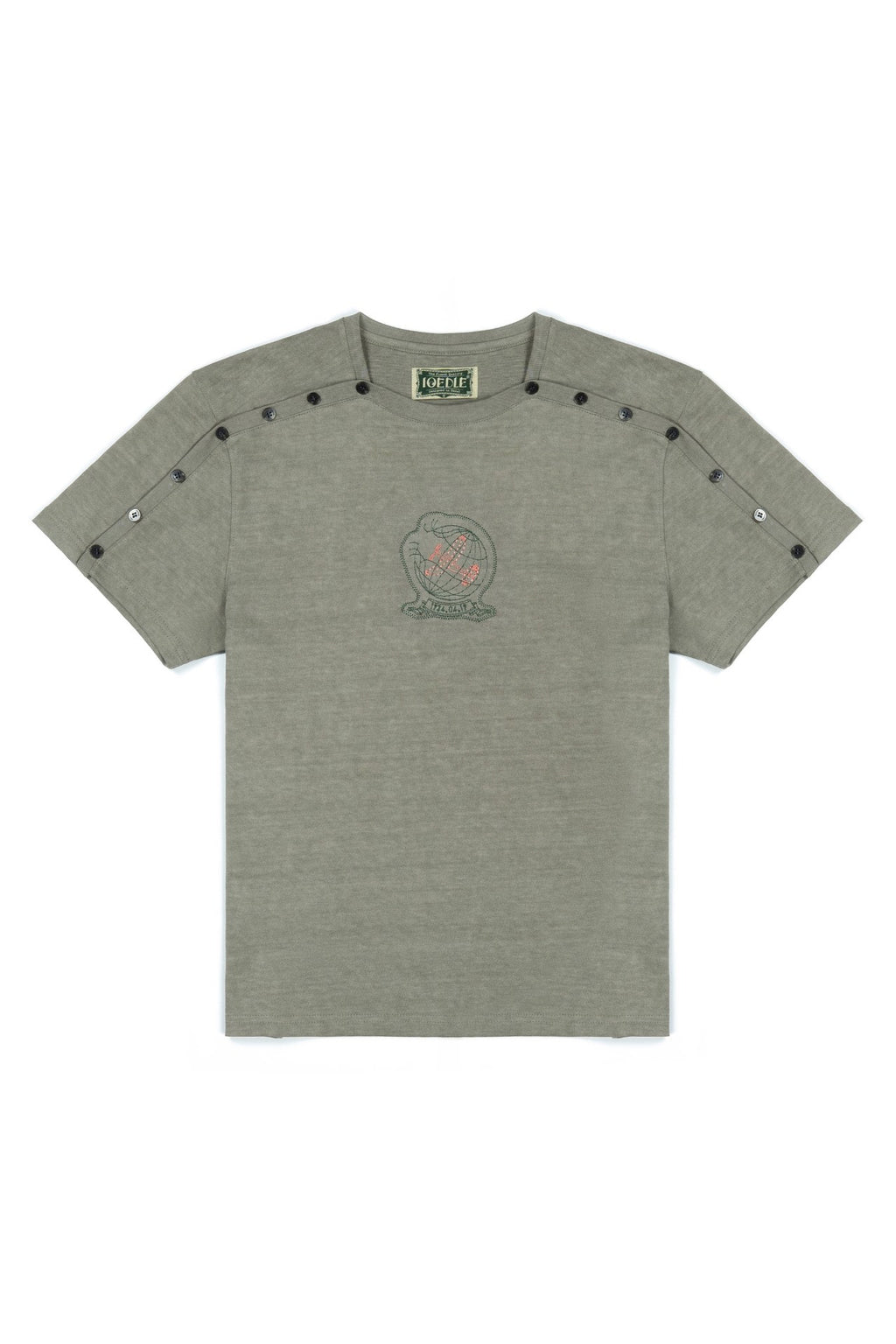 Ioedle - Gravity Beyond Fastening T-Shirt (Olive) product image 3 | TRAB K-Fashion Australia