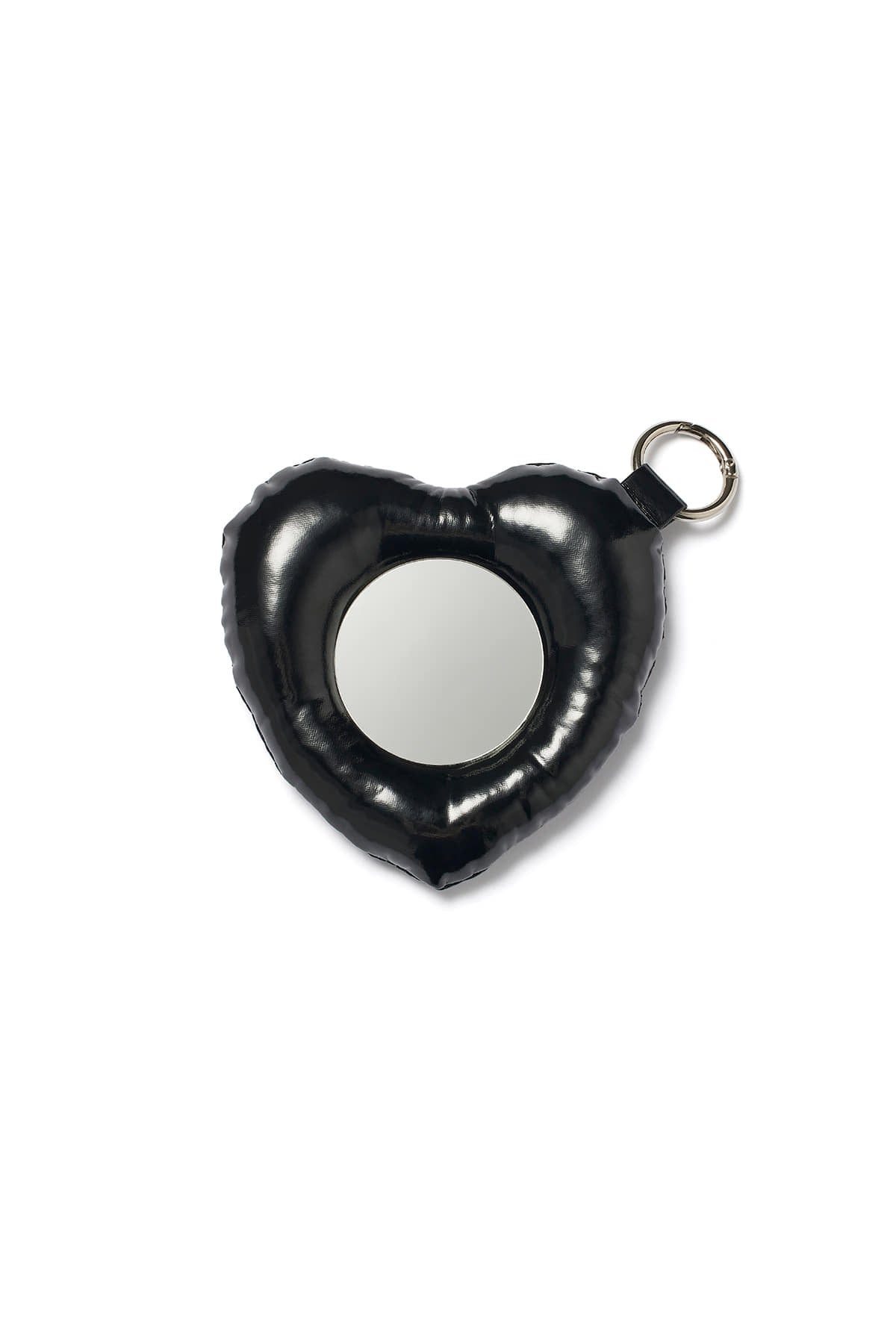 Matin Kim - Puffer Heart Mirror Keyring (Black) product image 4 | TRAB K-Fashion Australia