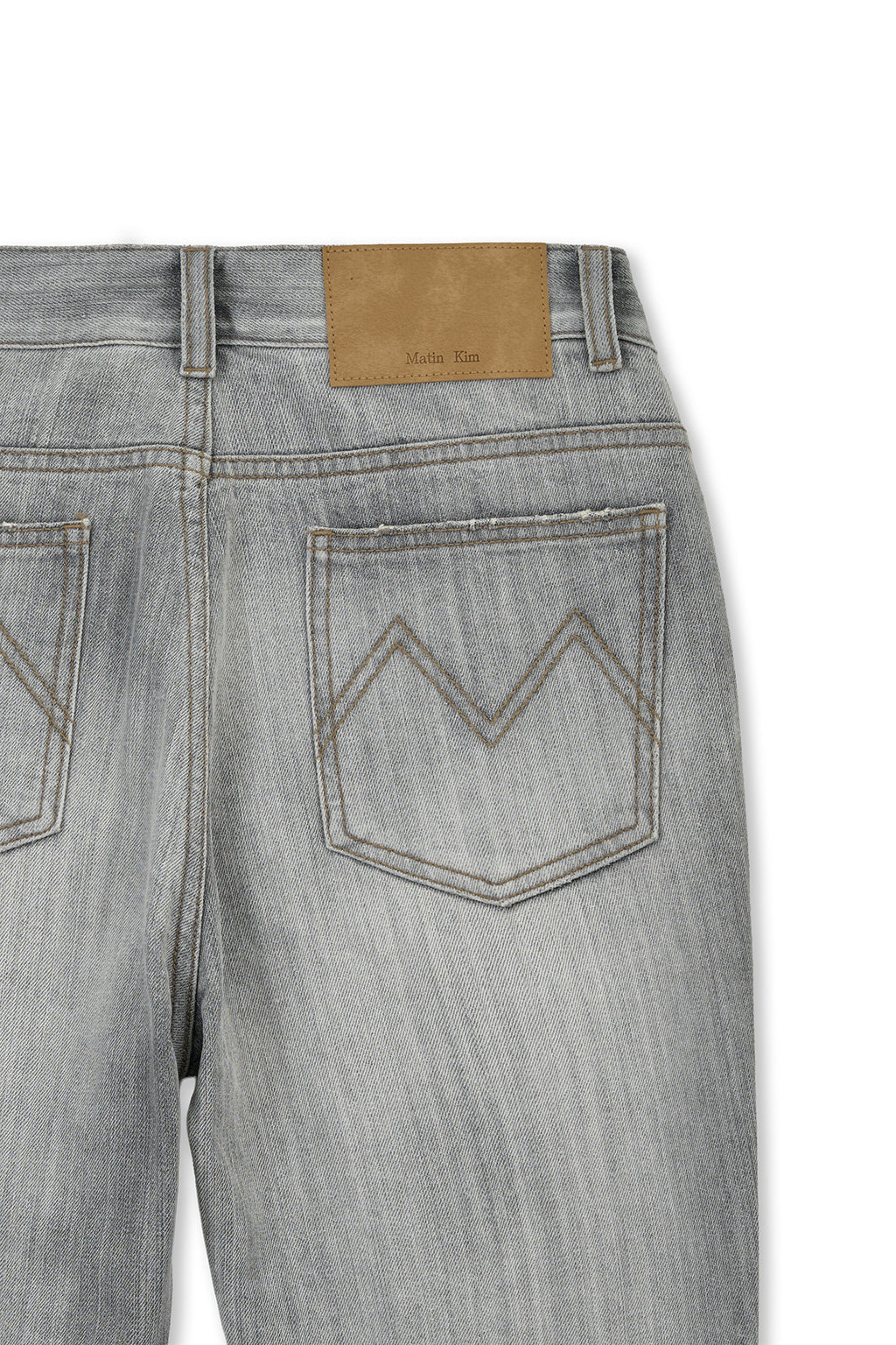 Matin Kim - Washed Point Boots Cut Denim Pants (Grey) product image 4 | TRAB K-Fashion Australia
