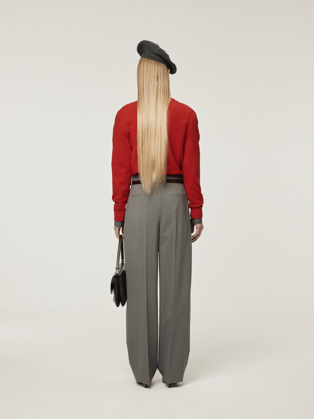 Recto - Contrast Layered V-Neck Knit Top (Red) product image 4 | TRAB K-Fashion Australia