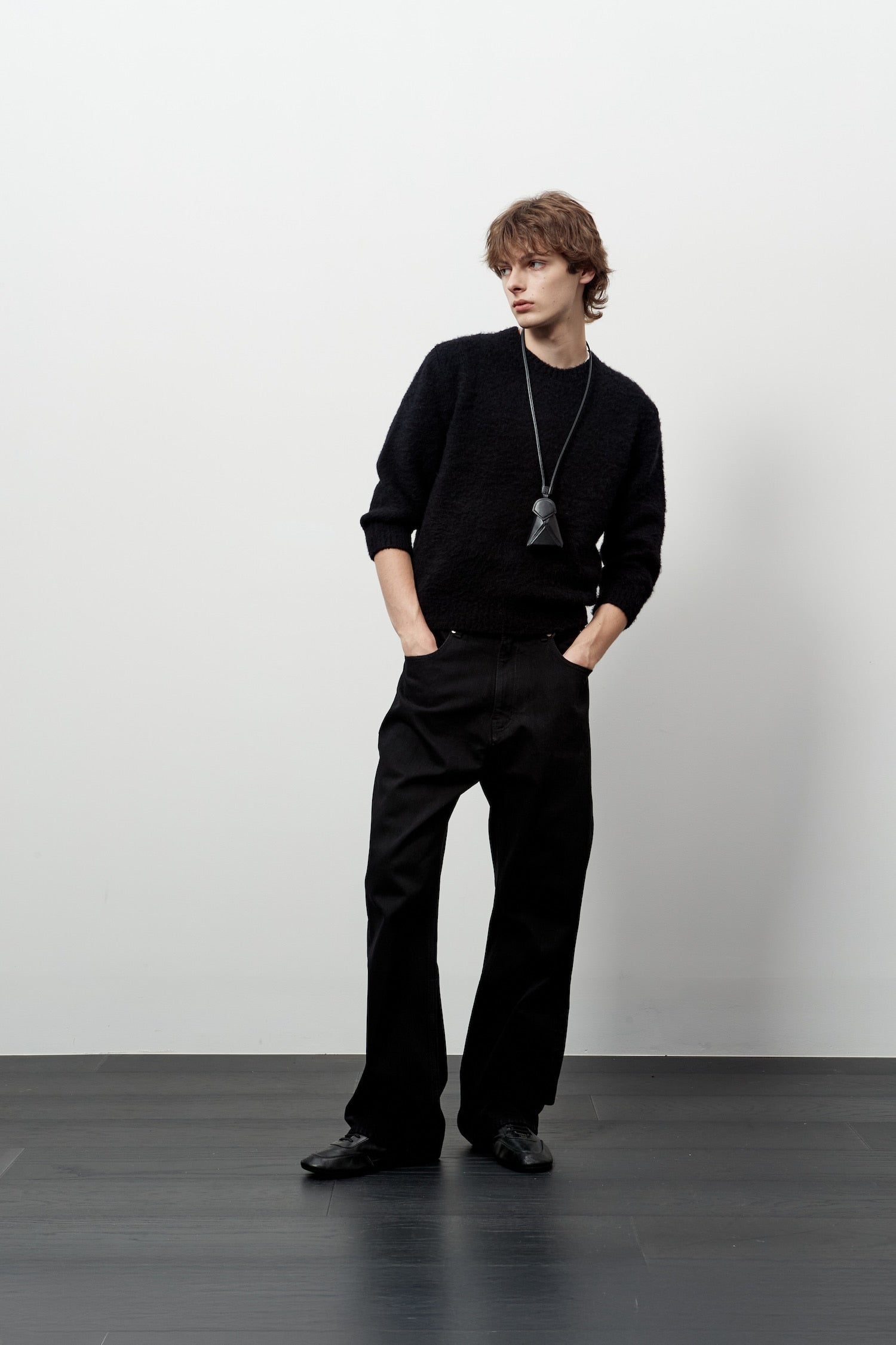 Stu - Boucle Quarter Sleeve Knit (Black) product image 13 | TRAB K-Fashion Australia
