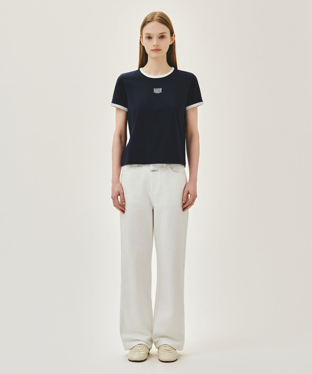 Marithe & Francois Girbaud - Classic Logo Ringer Tee (Navy) product image 5 | TRAB K-Fashion Australia