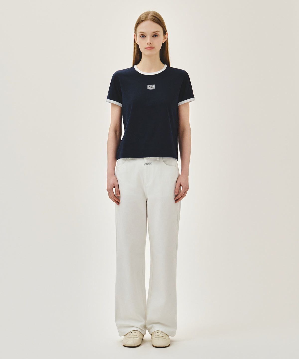 Marithe & Francois Girbaud - Classic Logo Ringer Tee (Navy) product image 5 | TRAB K-Fashion Australia