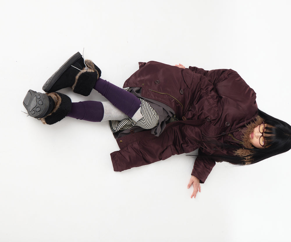 Coyseio - Hooded Field Down Jacket (Wine) product image 2 | TRAB K-Fashion Australia