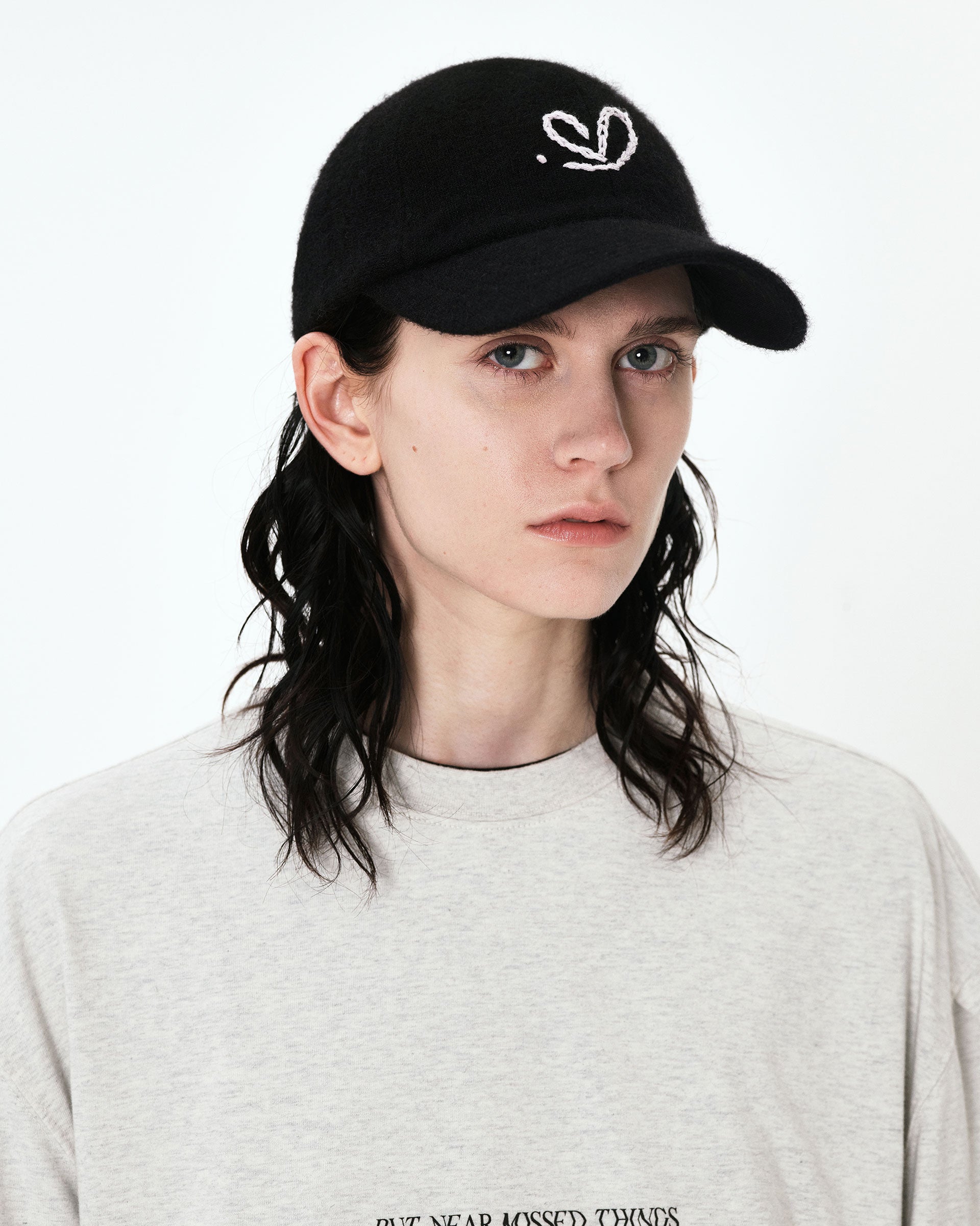 Ader Error - Twinkle heart logo cap (Noir) product image 5 | TRAB K-Fashion Australia