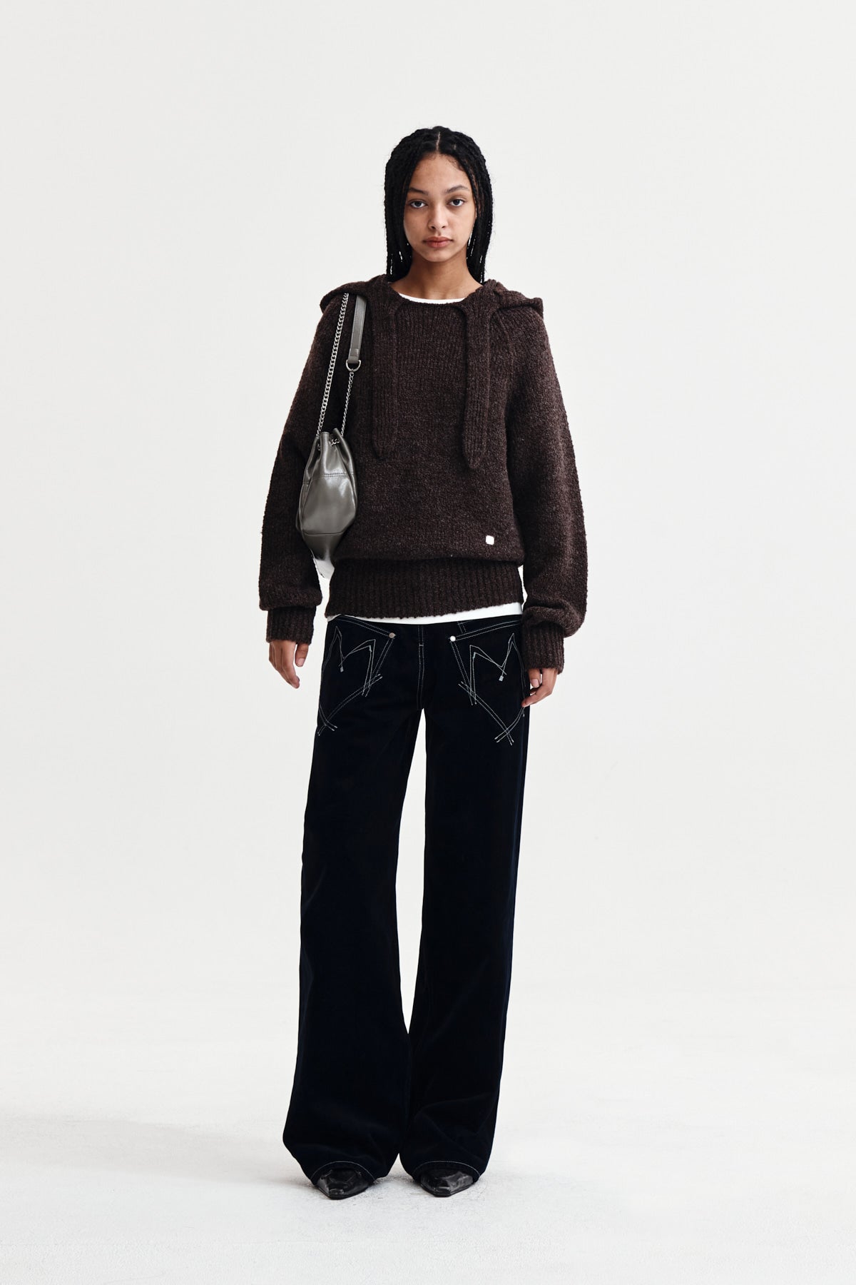 Matin Kim - Muffler Point Hoody Pullover (Brown) product image 8 | TRAB K-Fashion Australia