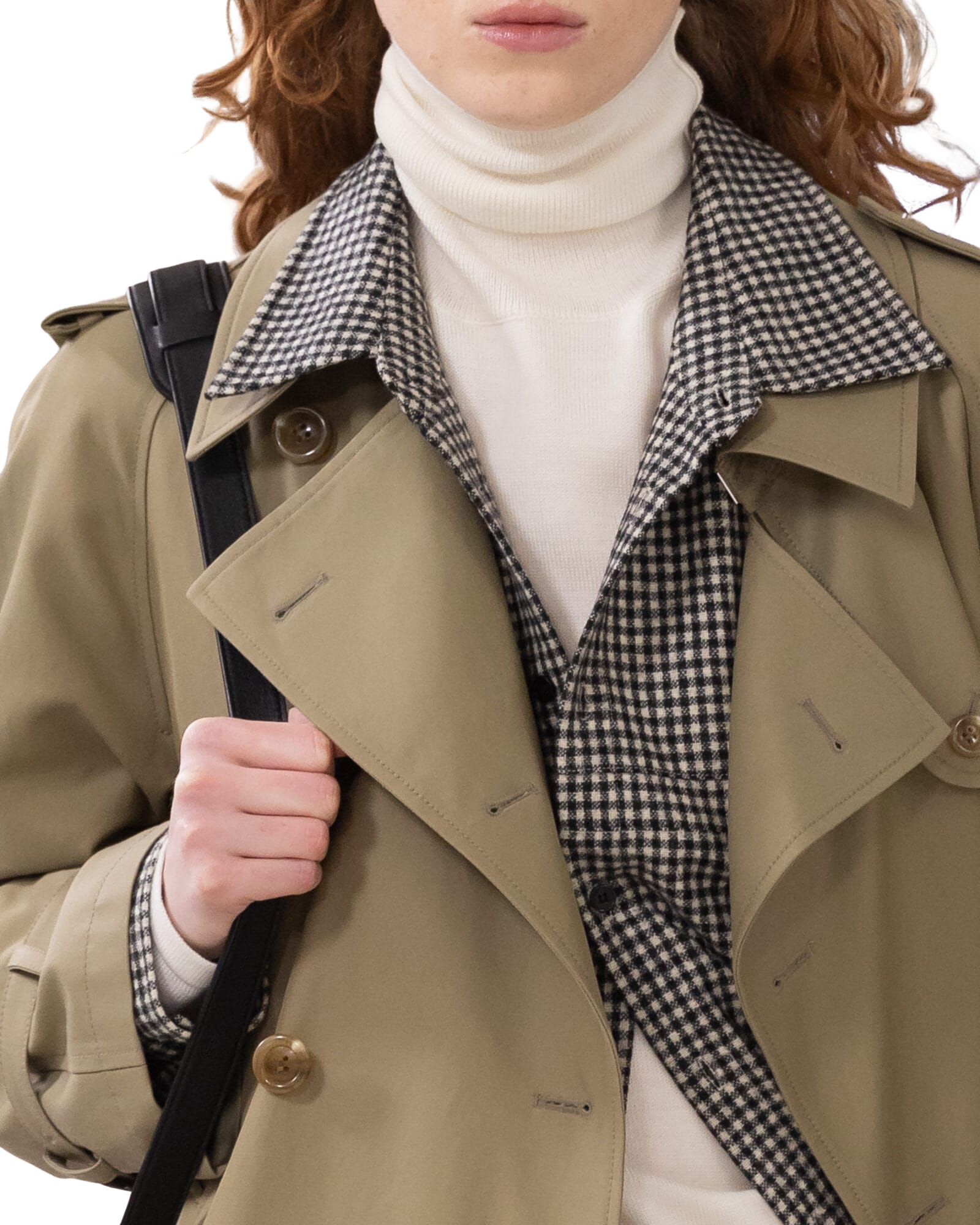 Kimhe Kim - Cotton-Rayon Belted Trench Coat (Olive Green) product image 3 | TRAB K-Fashion Australia