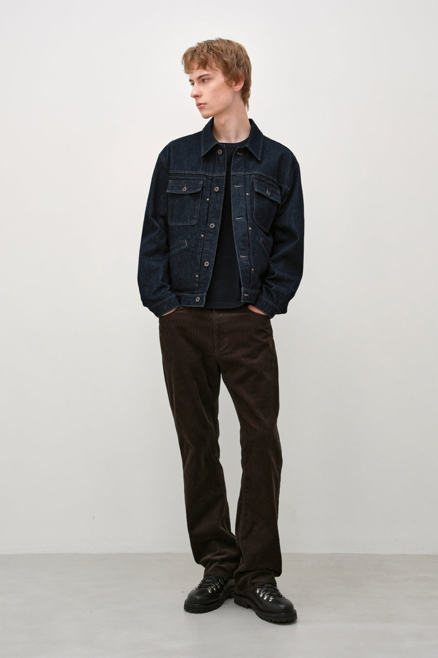 Insilence - Corduroy SemiFlare Pants (Brown) product image 1 | TRAB K-Fashion Australia