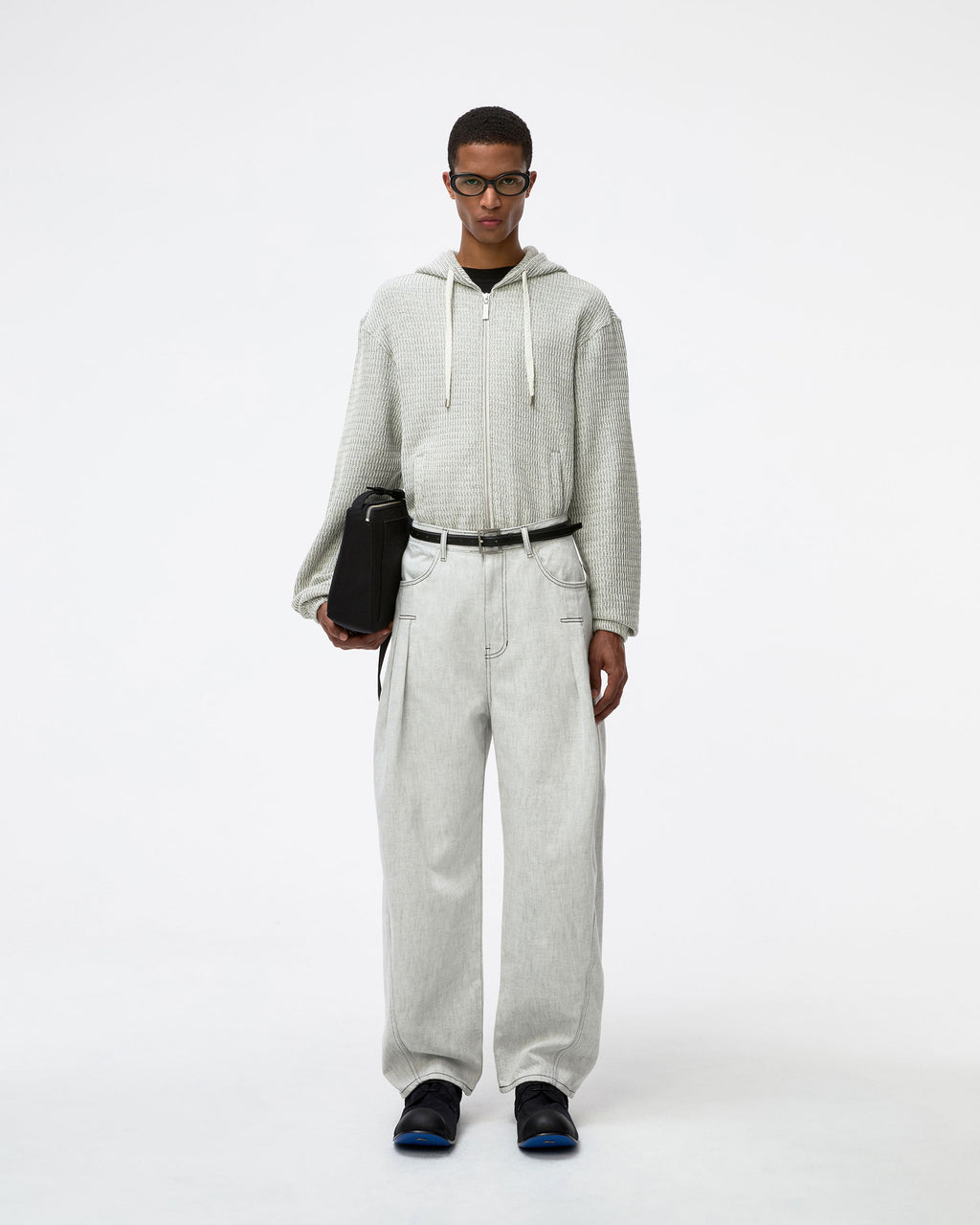 Ader Error - Lunel Hoodie Zip-Up Product. 30 (Off White) product image 1 | TRAB K-Fashion Australia