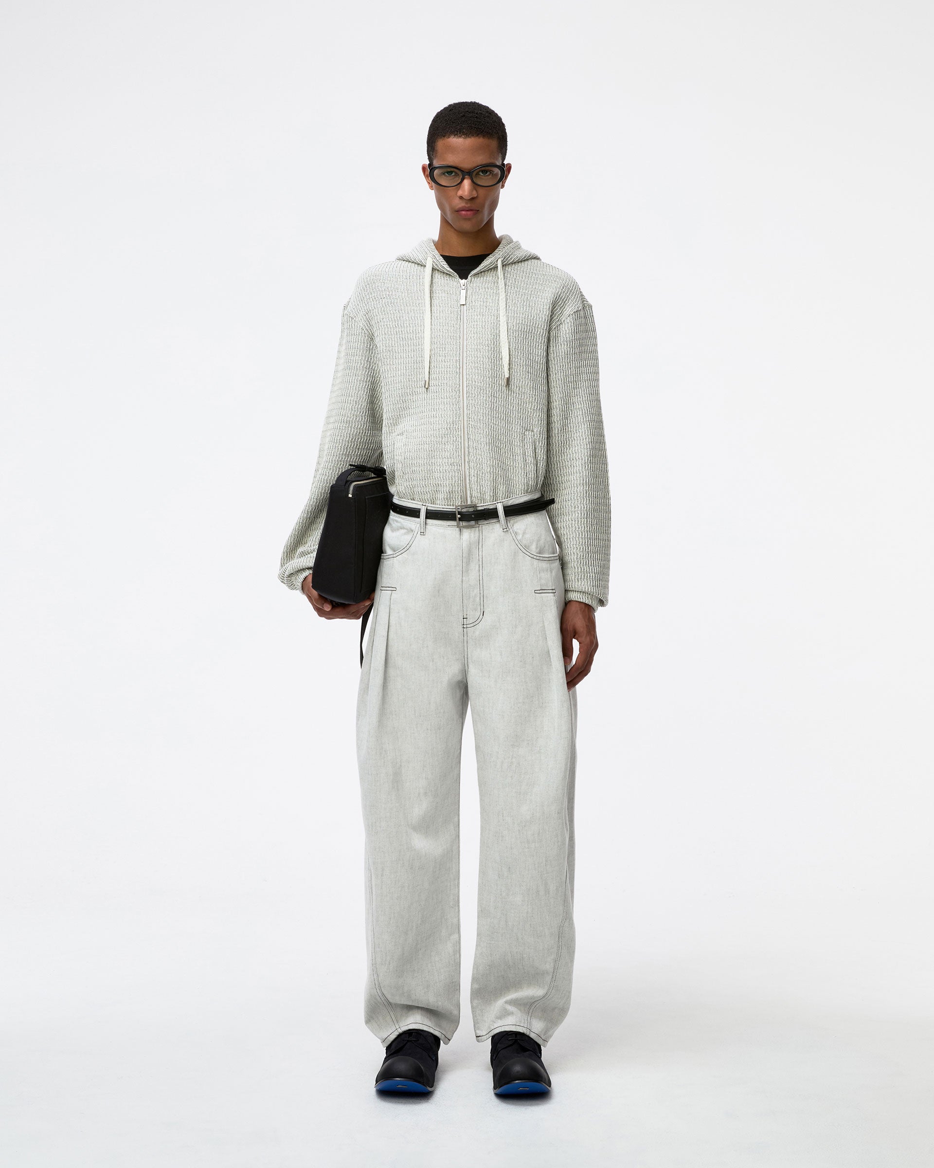 Ader Error - Lunel Hoodie Zip-Up Product. 30 (Off White) product image 1 | TRAB K-Fashion Australia
