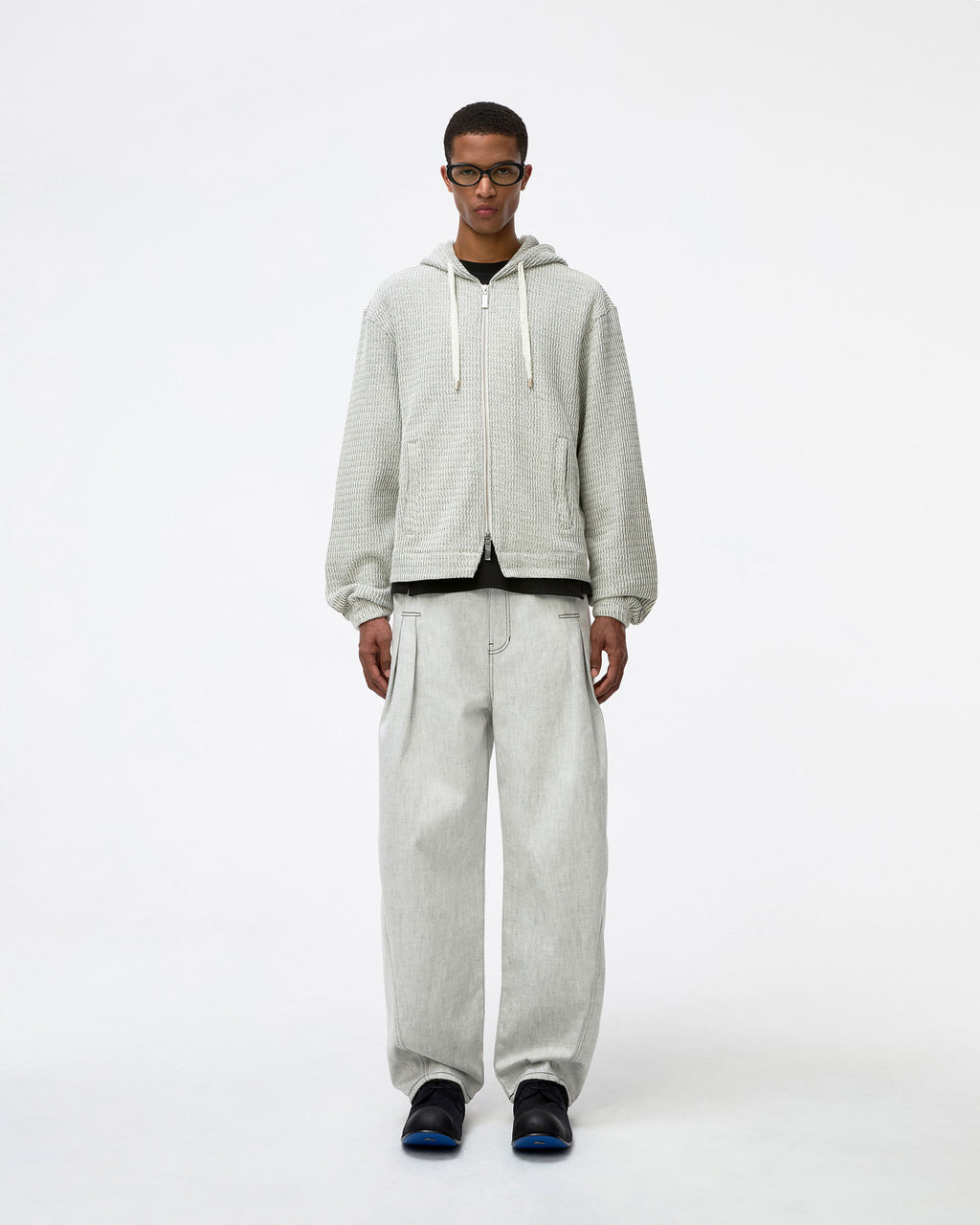 Ader Error - Lunel Hoodie Zip-Up Product. 30 (Off White) product image 2 | TRAB K-Fashion Australia