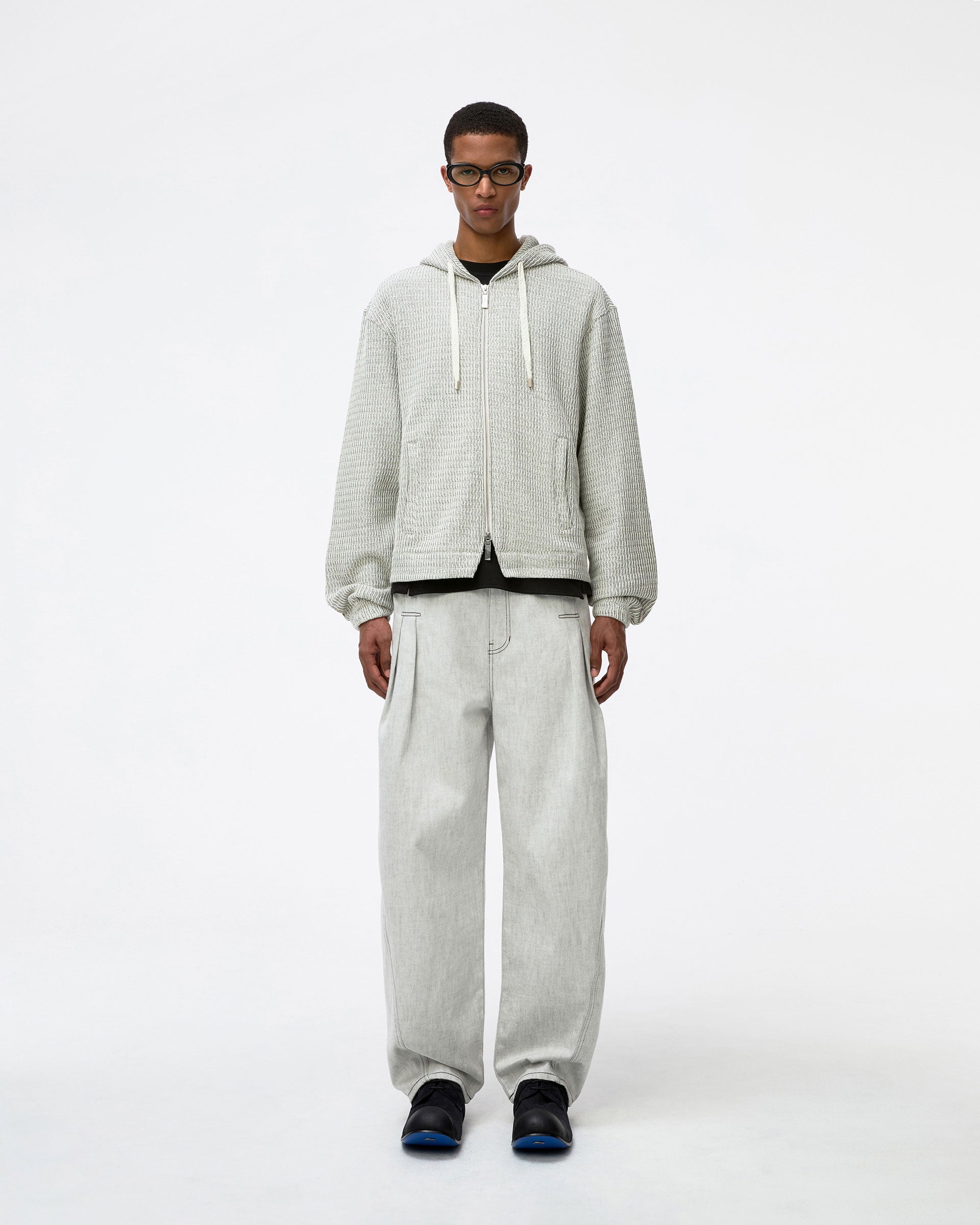 Ader Error - Lunel Hoodie Zip-Up Product. 30 (Off White) product image 2 | TRAB K-Fashion Australia