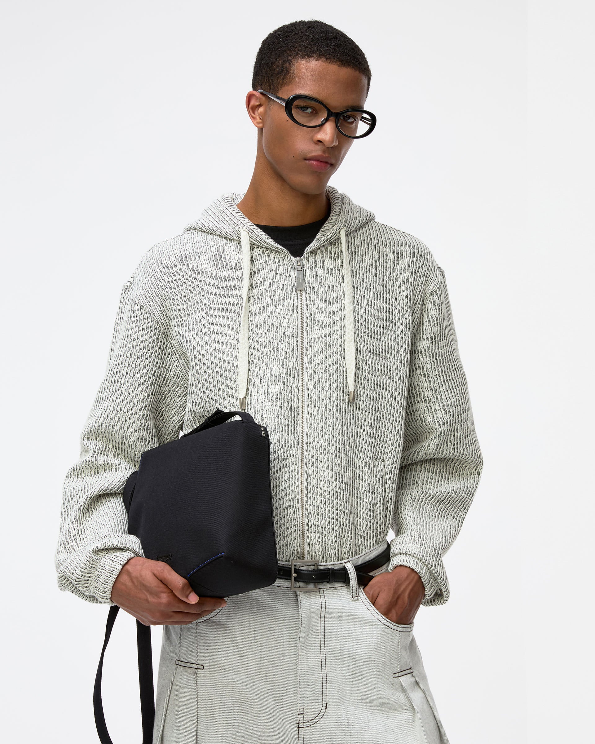 Ader Error - Lunel Hoodie Zip-Up Product. 30 (Off White) product image 5 | TRAB K-Fashion Australia