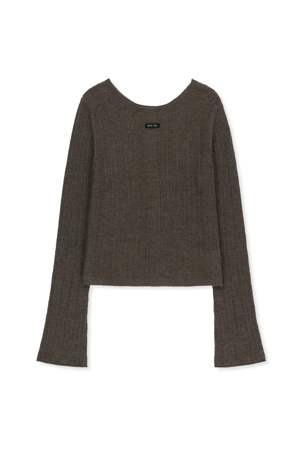 Matin Kim - Two Way Texture Knit Top (Khaki Brown) product image 2 | TRAB K-Fashion Australia