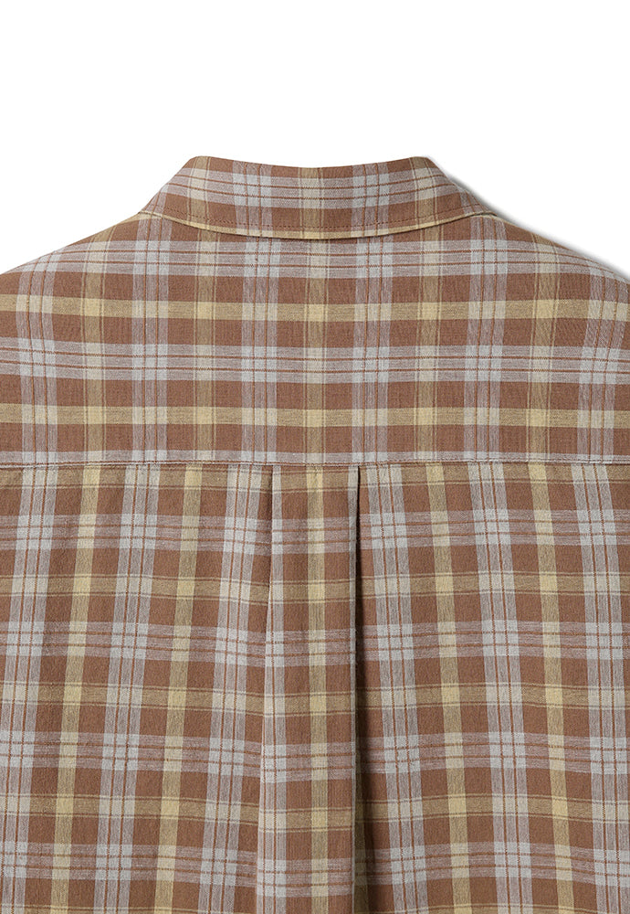 Art if acts - French Check Shirt (Brown/Blue) product image 8 | TRAB K-Fashion Australia