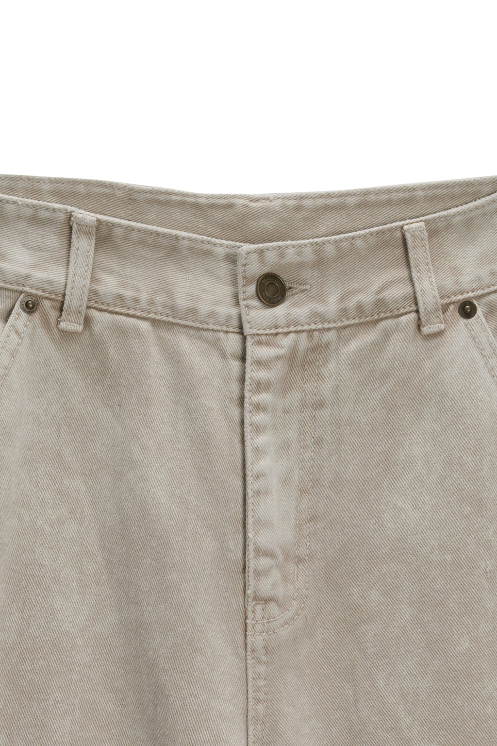 Matin Kim - Side Point Color Denim Pants (Beige) product image 3 | TRAB K-Fashion Australia