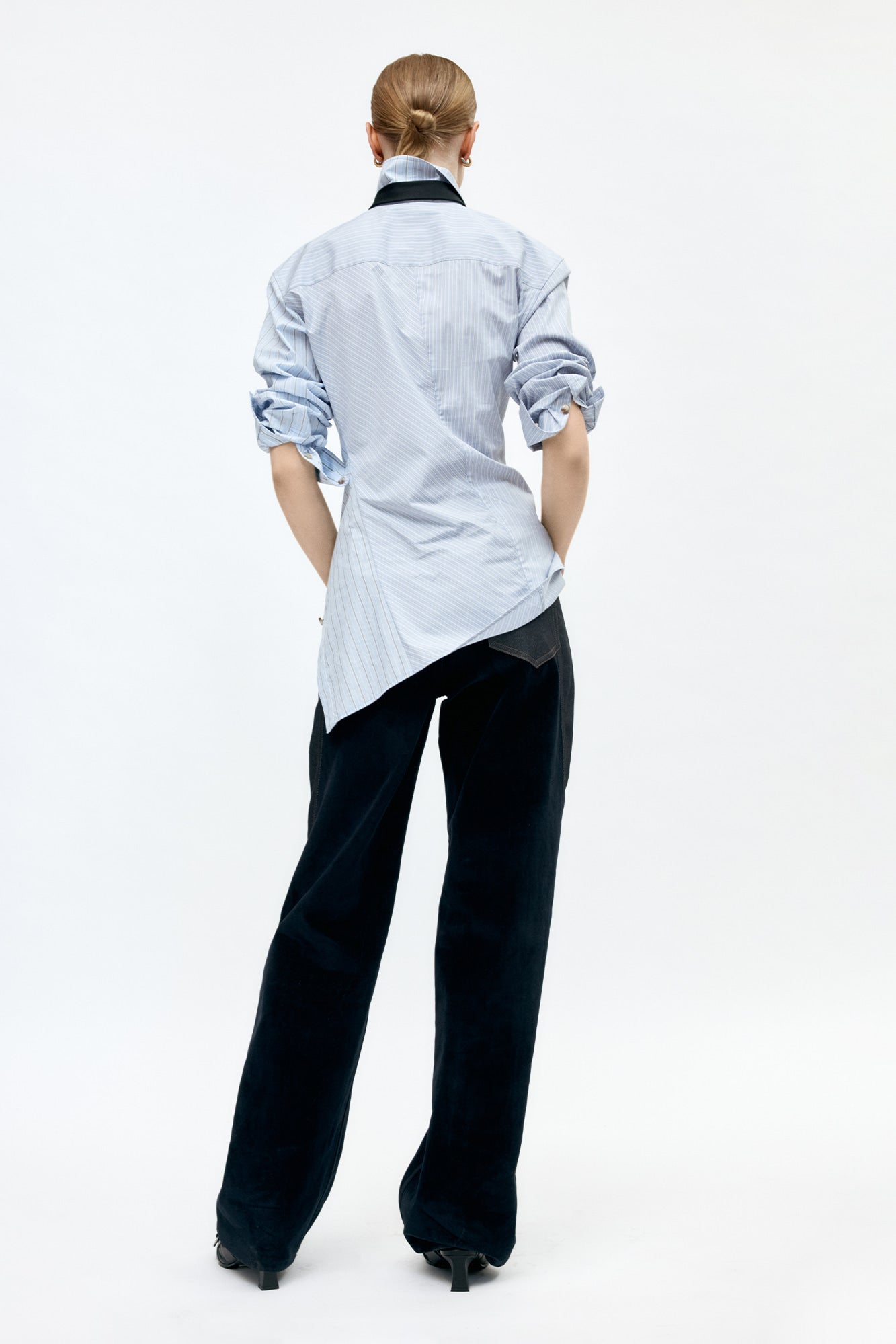 Andersson Bell - Twist Stripe Shirts (Blue) product image 2 | TRAB K-Fashion Australia