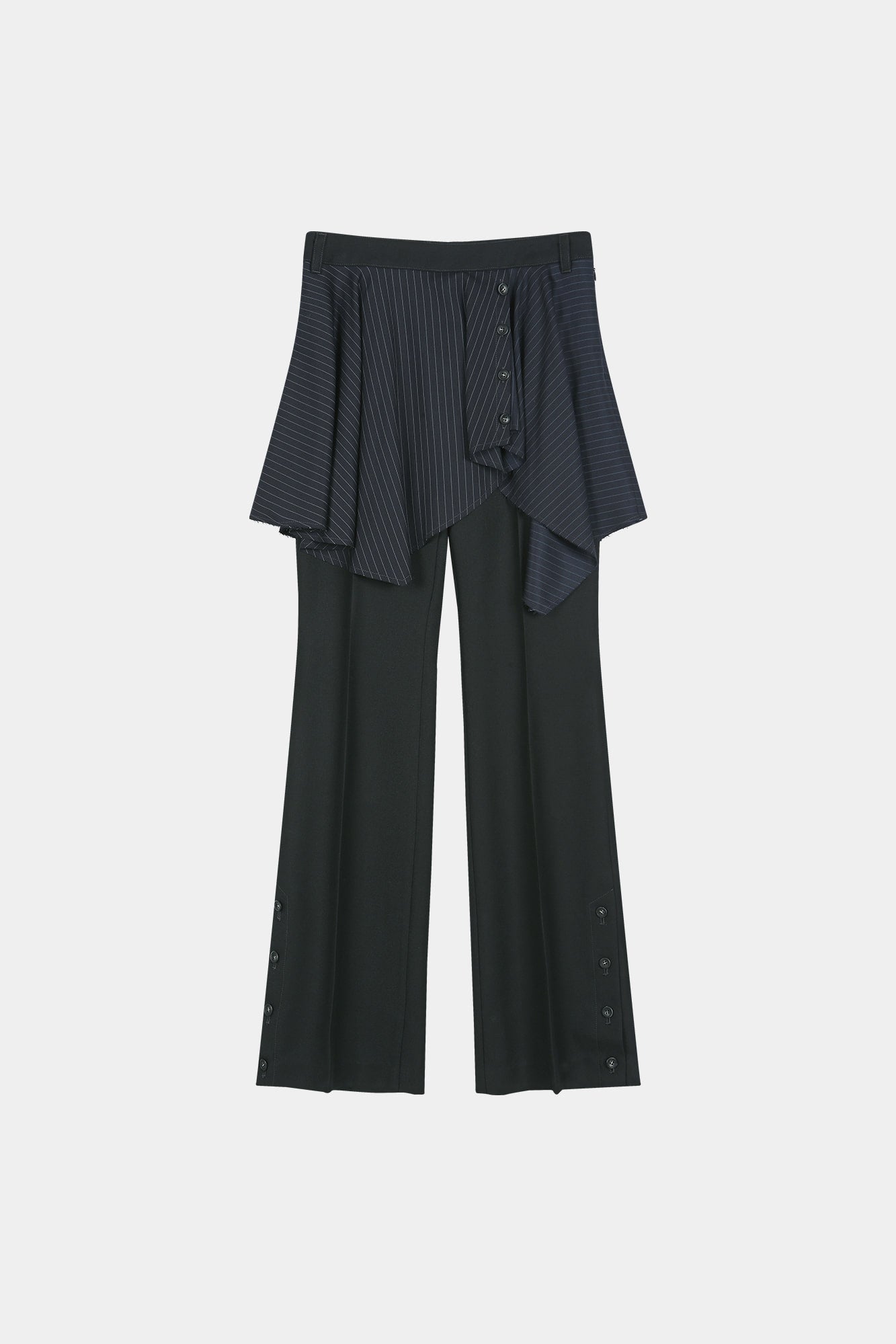 Andersson Bell - Asymmetric Wrap Skirt-Layered Bootcut Trousers (navy/black) (Navy/Black) product image 10 | TRAB K-Fashion Australia