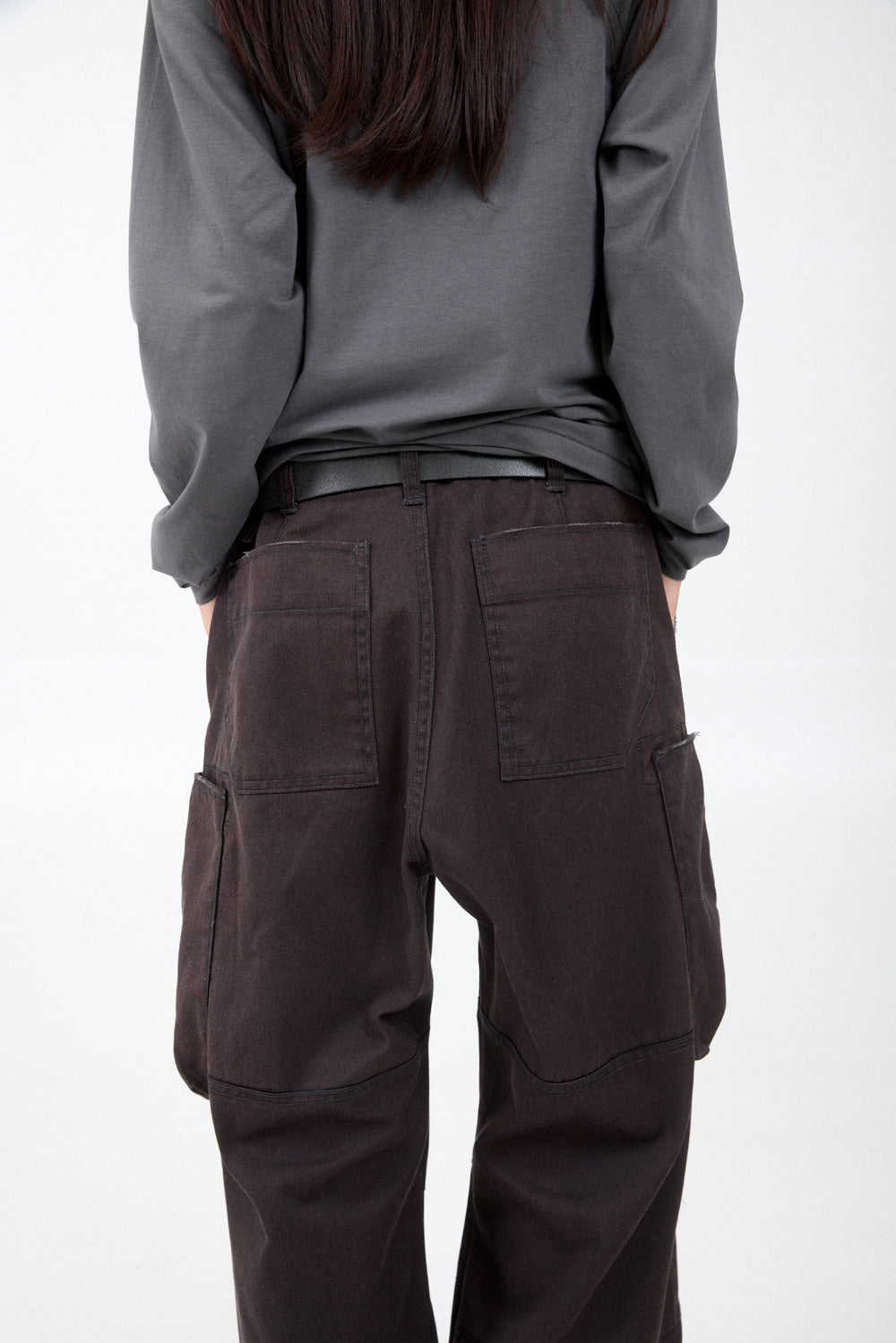 Hatchingroom - Zip Cargo Work Pants (Bleached Purple Brown) product image 17 | TRAB K-Fashion Australia