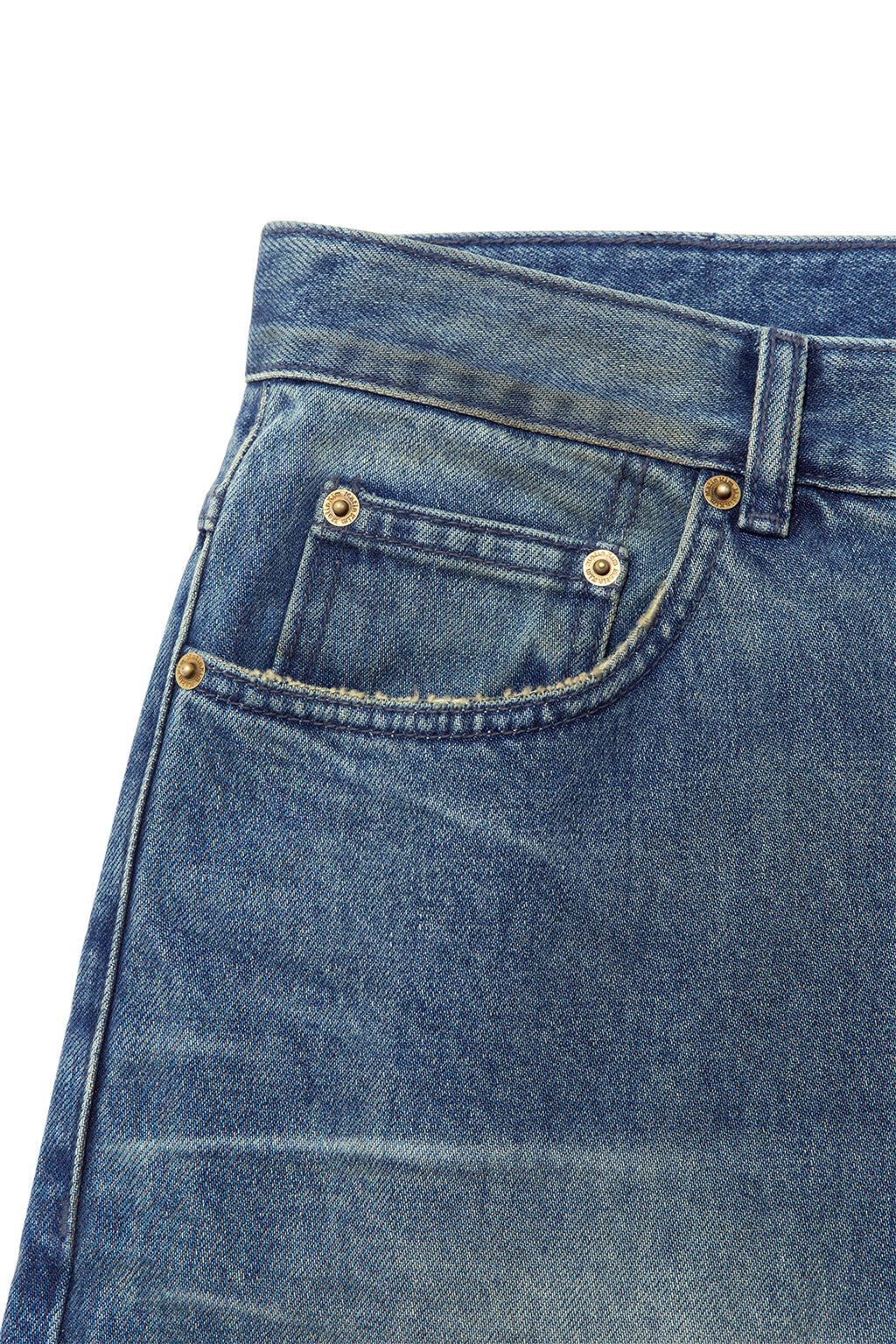 Matin Kim - Embo Washed Denim Pants (Blue) product image 4 | TRAB K-Fashion Australia