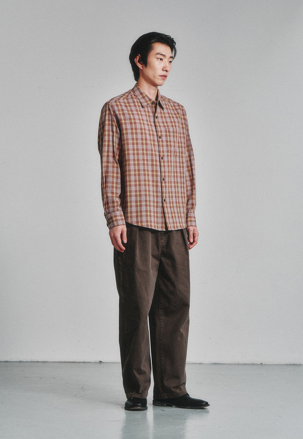 Art if acts - French Check Shirt (Brown/Blue) product image 3 | TRAB K-Fashion Australia