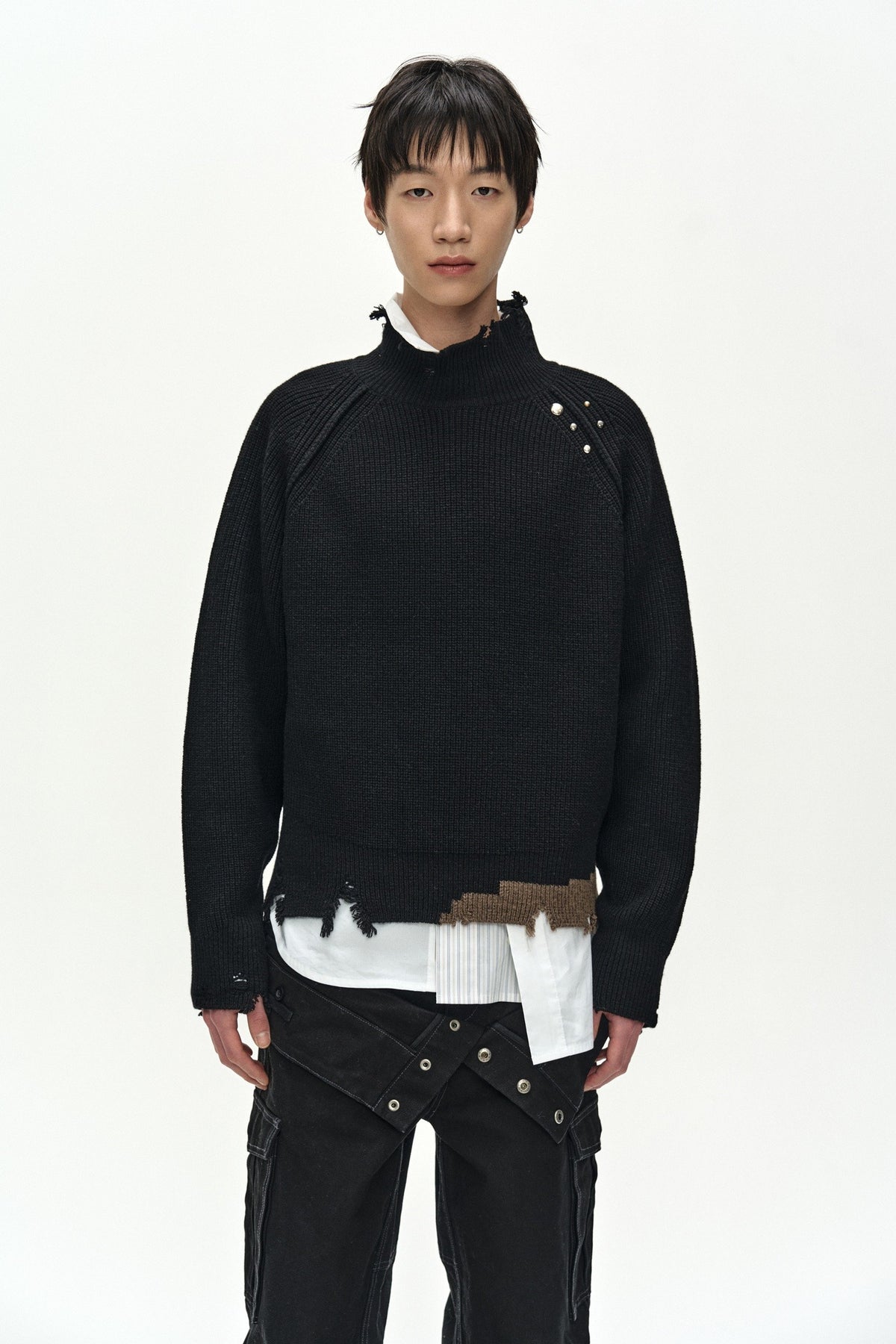 Andersson Bell - Locha Turtle-Neck Sweater (Black) product image 1 | TRAB K-Fashion Australia