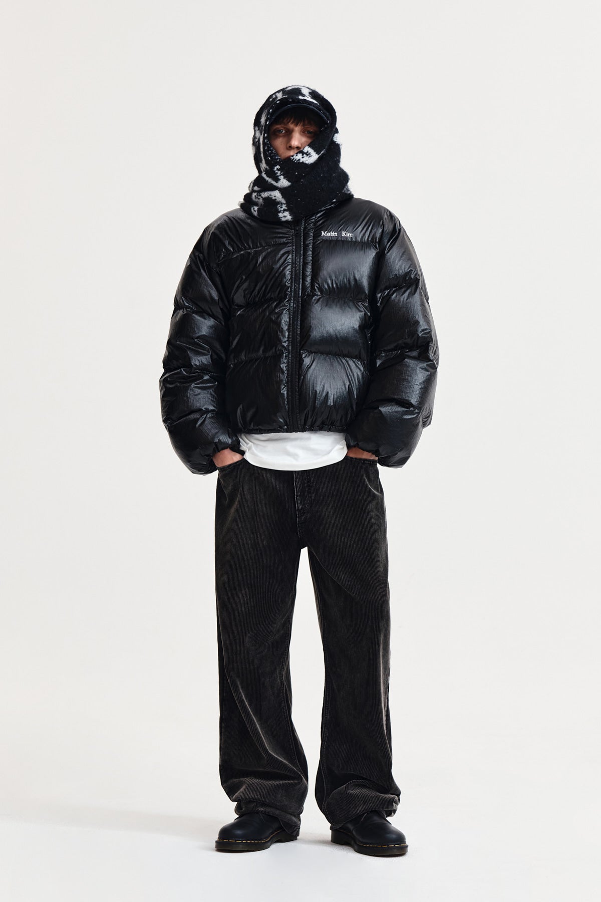 Matin Kim - Small Logo Volume Down Jumper (Black) product image 9 | TRAB K-Fashion Australia