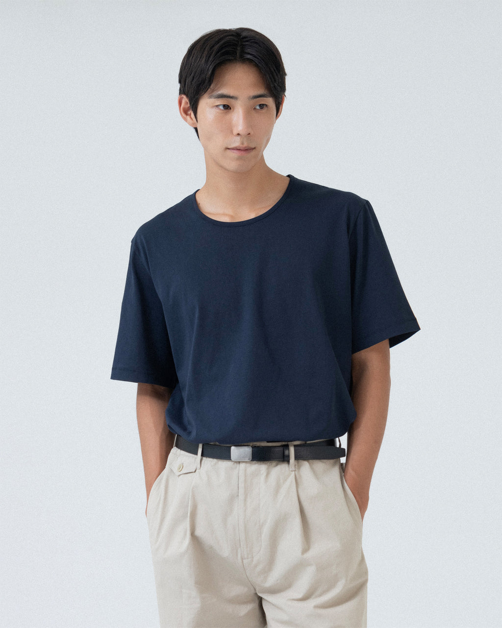 Brownyard - U Neck T Shirt (Dark Navy) product image 1 | TRAB K-Fashion Australia