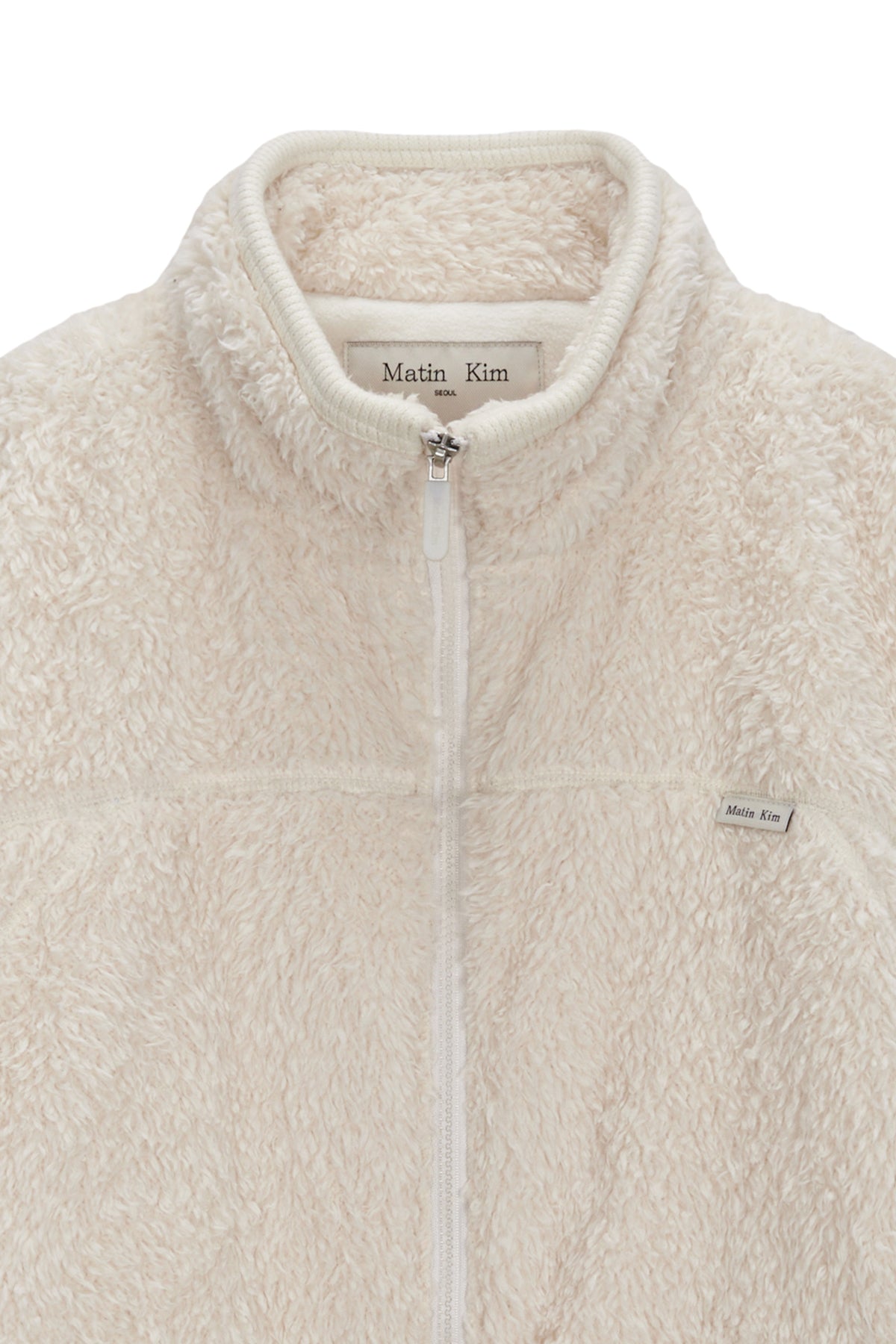 Matin Kim - Back Logo Fleece Jumper (Ivory) product image 3 | TRAB K-Fashion Australia