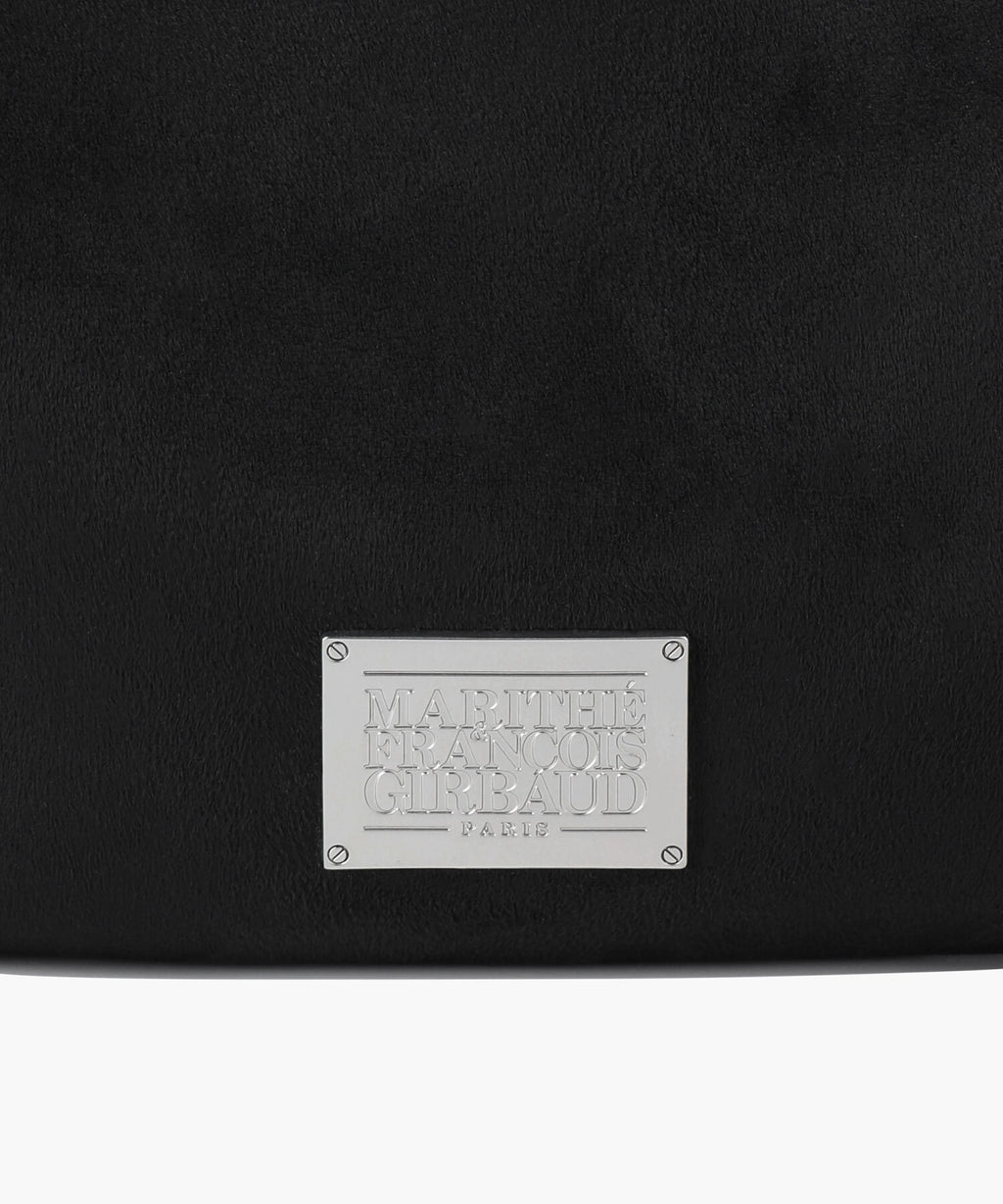 Marithe & Francois Girbaud - Classic Logo Round Suede Shoulder Bag (Black) product image 6 | TRAB K-Fashion Australia