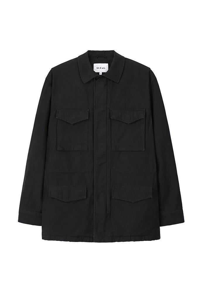 Art if acts - Back satin Garment Field Jacket (Vintage Black) product image 7 | TRAB K-Fashion Australia