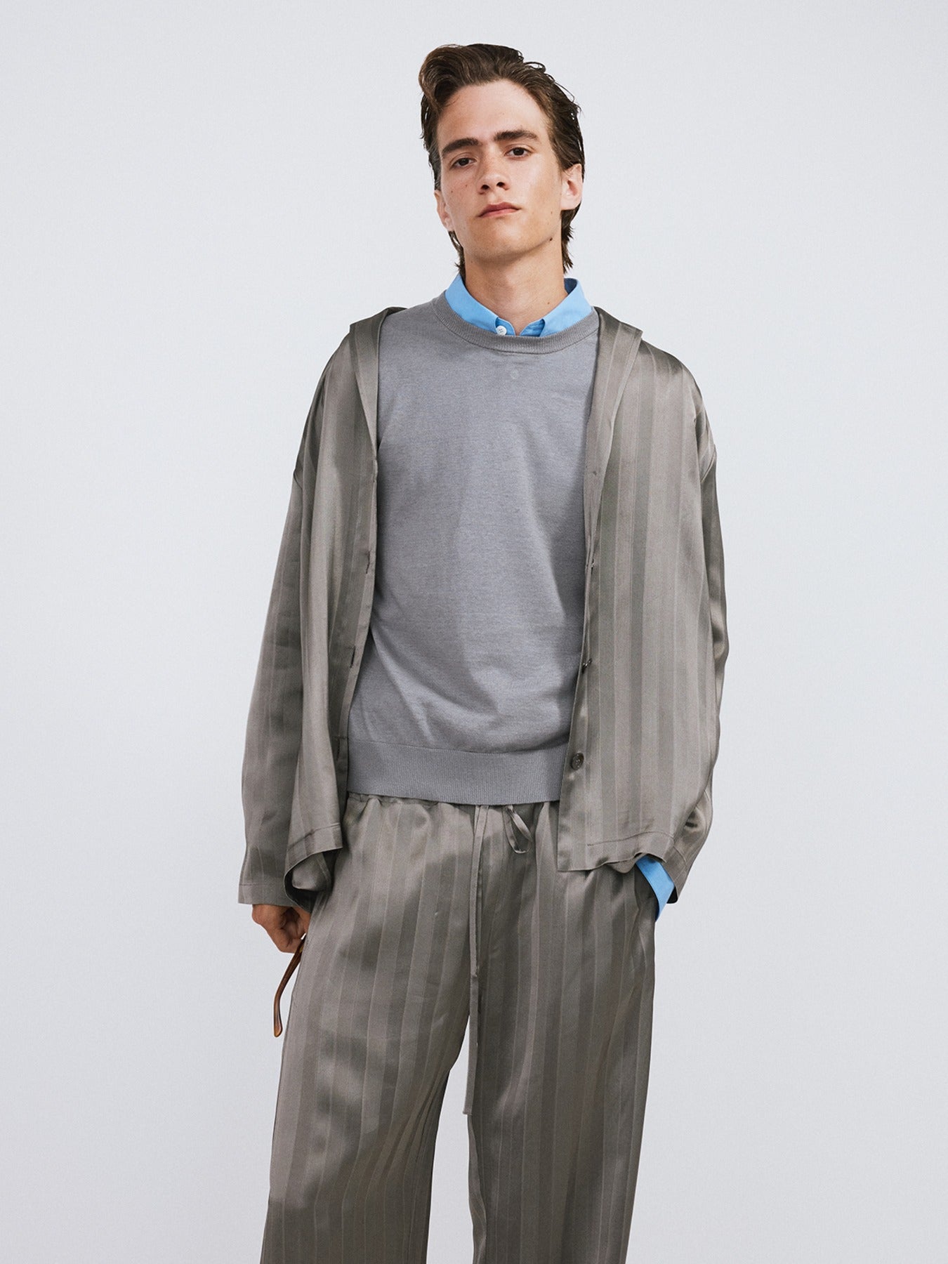 Recto - Silky Lounge Shirt (Midnight Grey) product image 1 | TRAB K-Fashion Australia