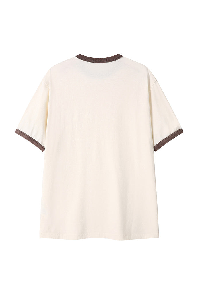 Art if acts - Ringer Tee (Cream/Mud) product image 7 | TRAB K-Fashion Australia