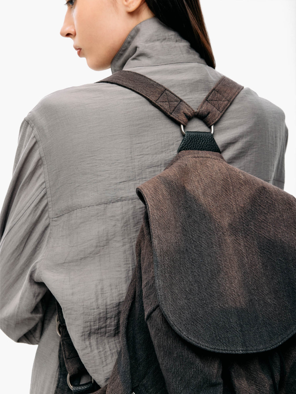 Jiyong Kim - Sun-Bleached Multi Pocket Backpack (Black) product image 6 | TRAB K-Fashion Australia
