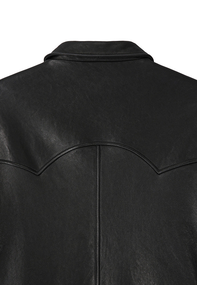 Art if acts - Washed Lambskin Vegetable Car Coat (Black) product image 10 | TRAB K-Fashion Australia