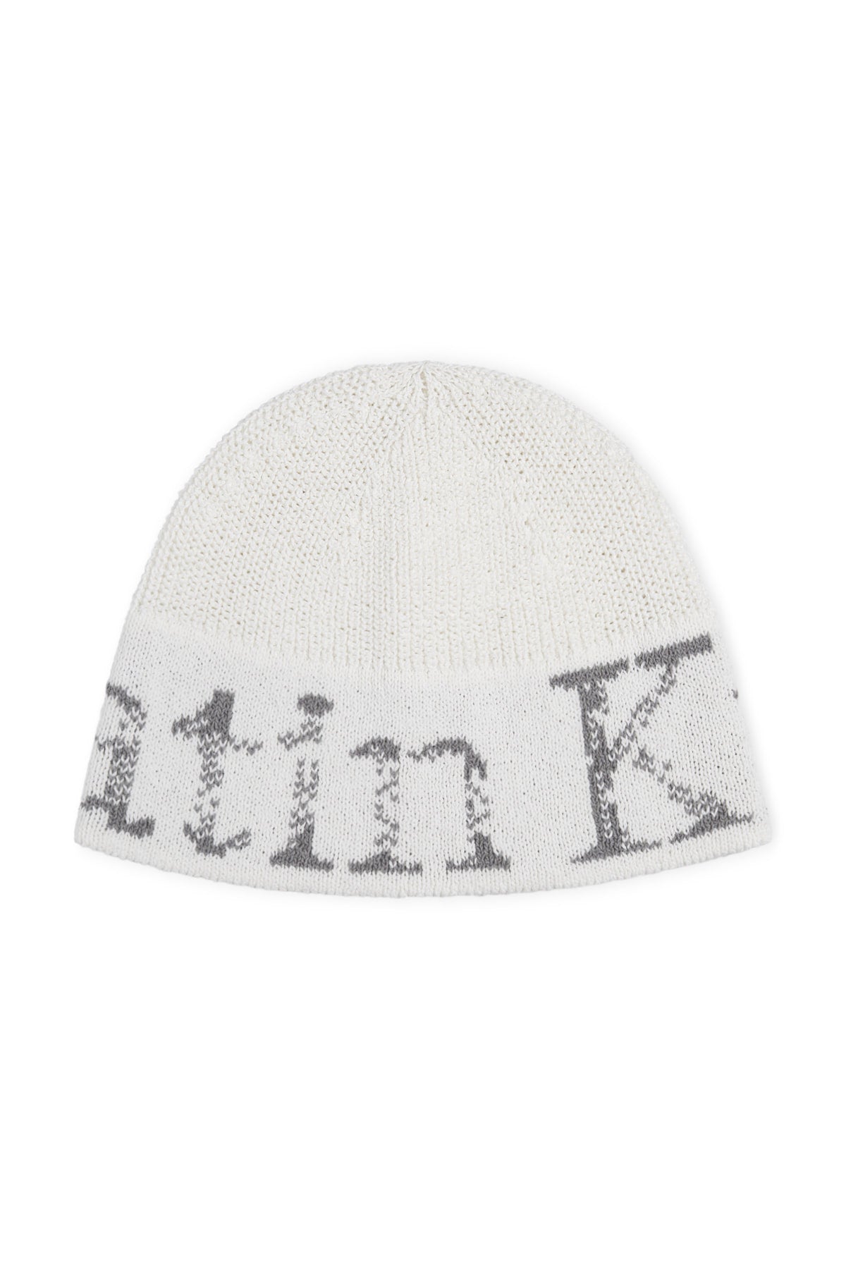 Matin Kim - Cracked Logo Light Bucket Beanie (Ivory) product image 1 | TRAB K-Fashion Australia