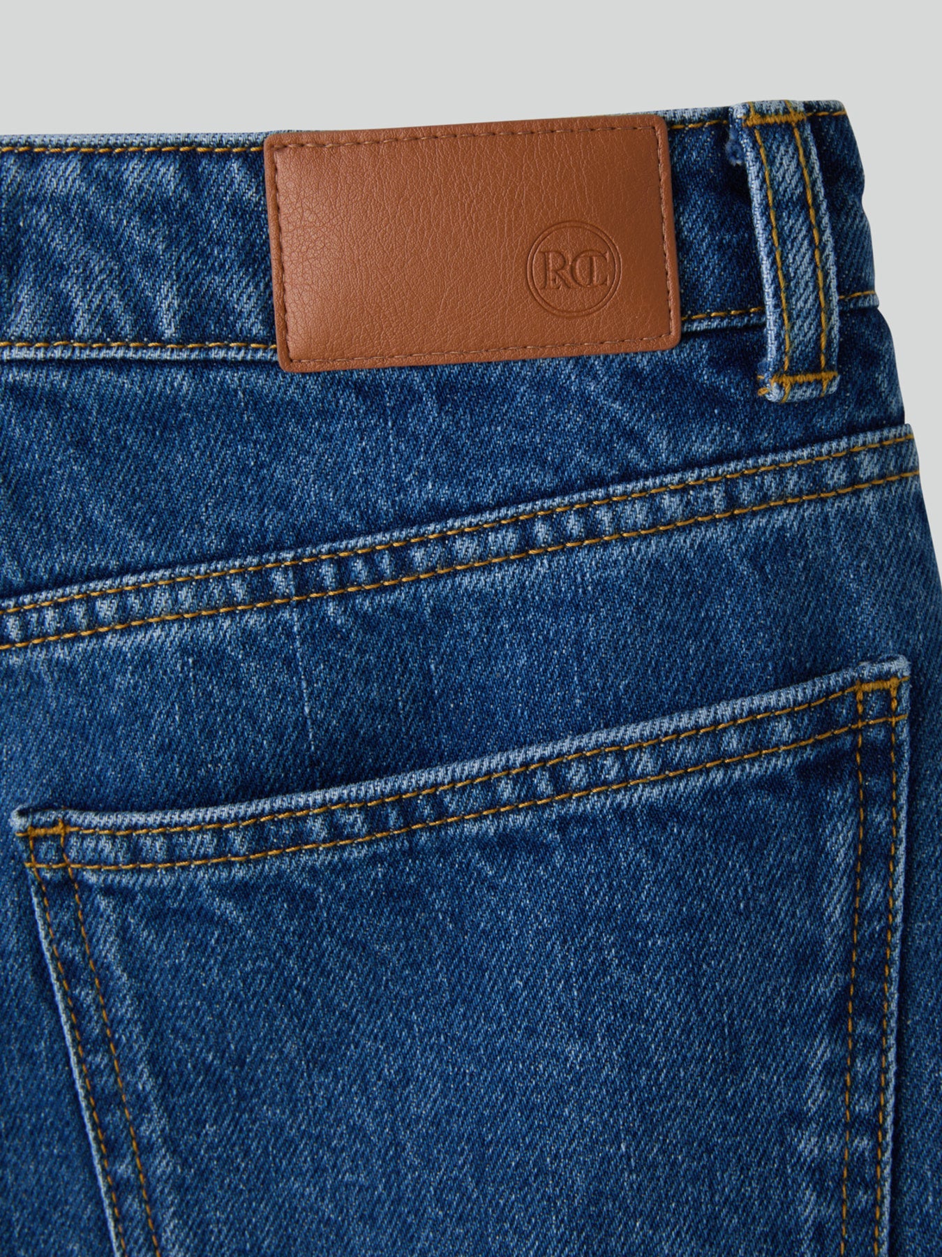 Recto - 90S High-Rise Curved Leg Jeans (Blue) product image 5 | TRAB K-Fashion Australia