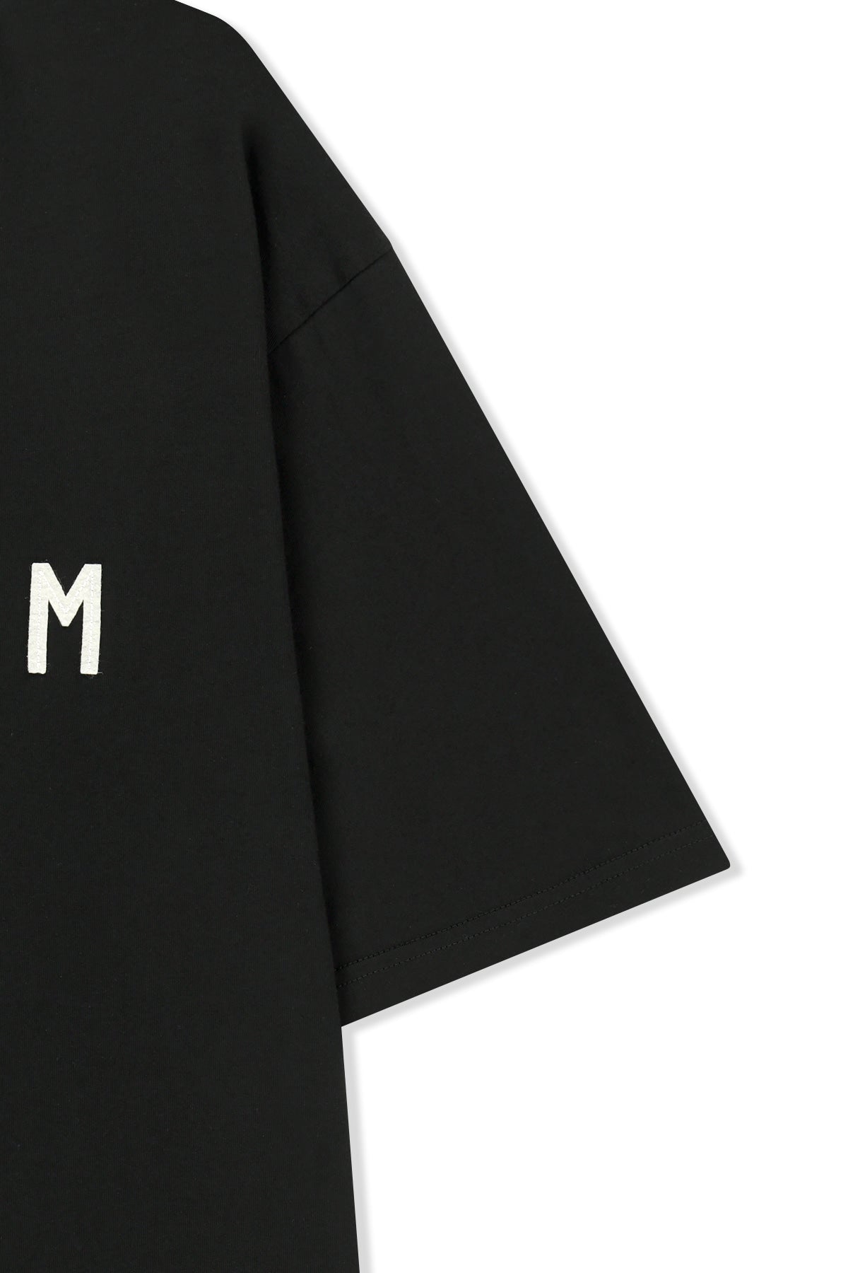Matin Kim - Applique Felt Logo Top (Black) product image 5 | TRAB K-Fashion Australia