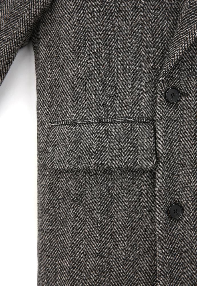 Art if acts - Leather Collar Double-Breasted Coat (Taupe) product image 13 | TRAB K-Fashion Australia