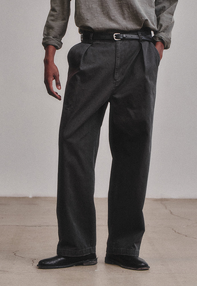 Art if acts - One Tuck Chino Pants (Charcoal) product image 3 | TRAB K-Fashion Australia