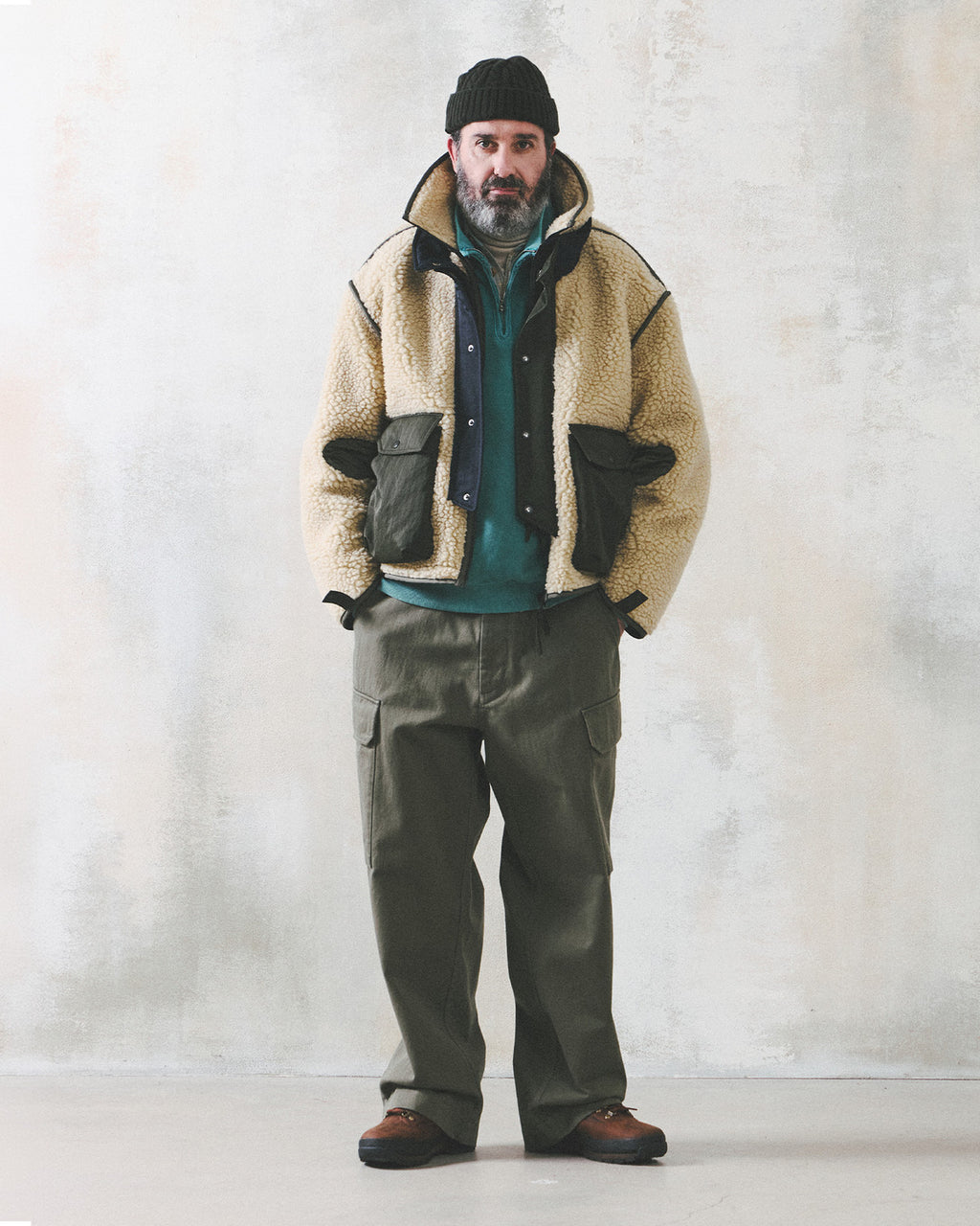 Eastlogue - Alpine Layered Fleece Jumper (Beige) product image 5 | TRAB K-Fashion Australia