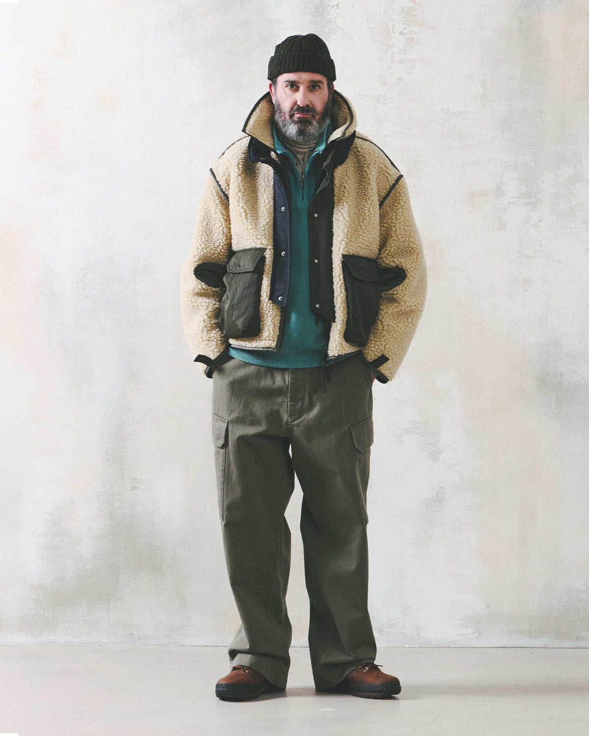 Eastlogue - Alpine Layered Fleece Jumper (Beige) product image 5 | TRAB K-Fashion Australia