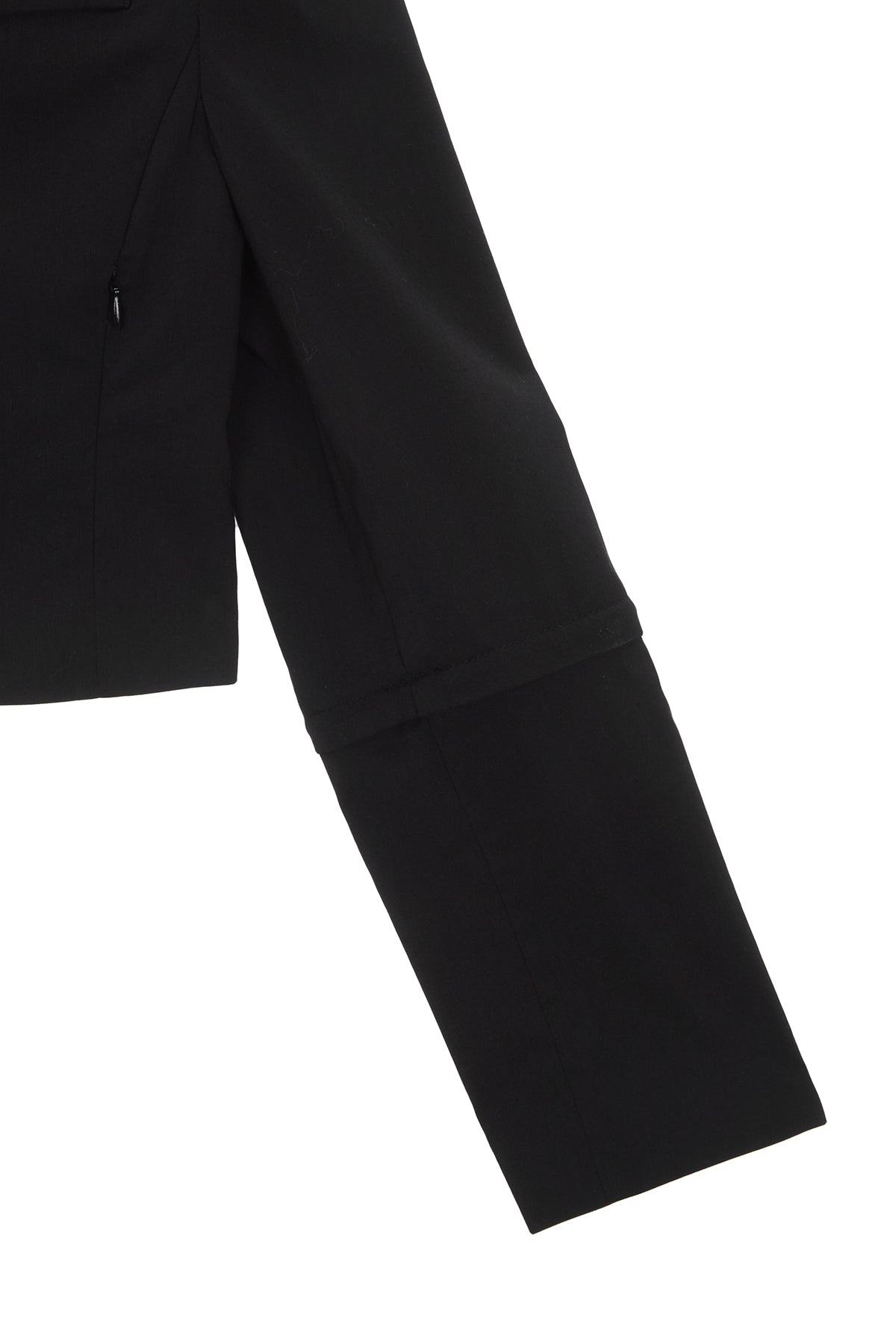 Matin Kim - Zipper Point Linen Crop Jacket (Black) product image 4 | TRAB K-Fashion Australia