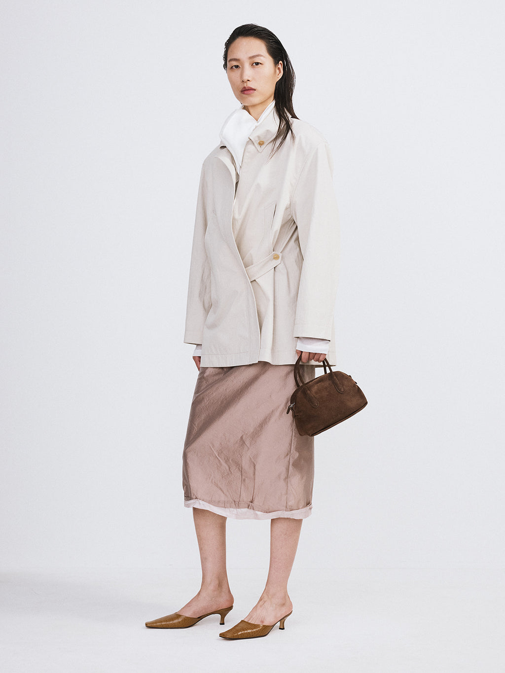 Recto - Detachable Pad Hunting Coat (Ecru) product image 3 | TRAB K-Fashion Australia